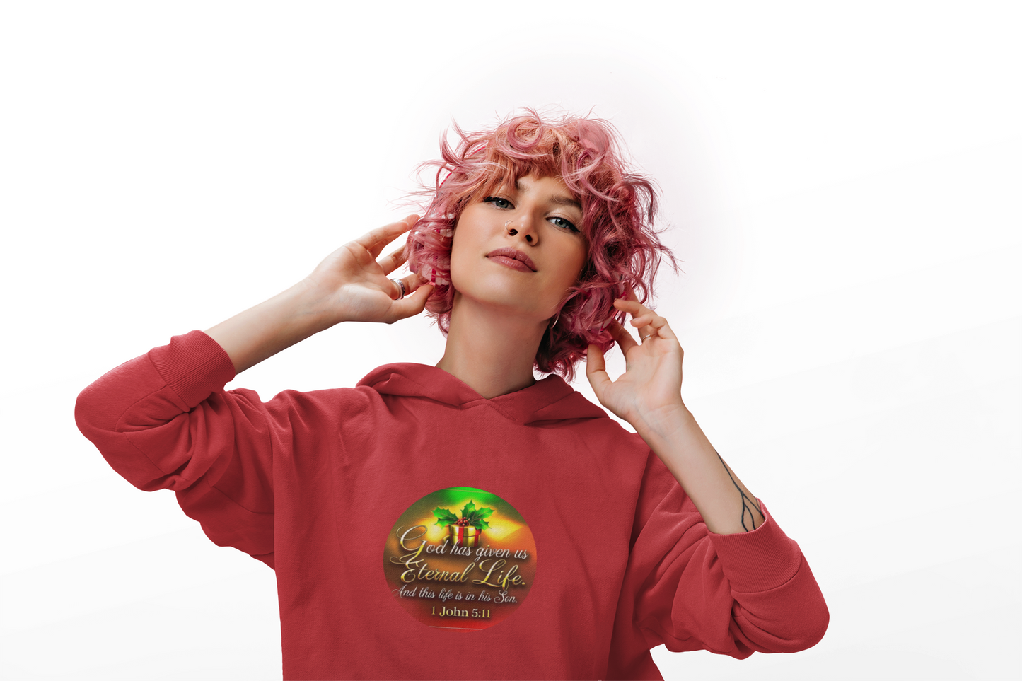 "Eternal Life Christmas" Unisex Midweight Softstyle Fleece Hoodie