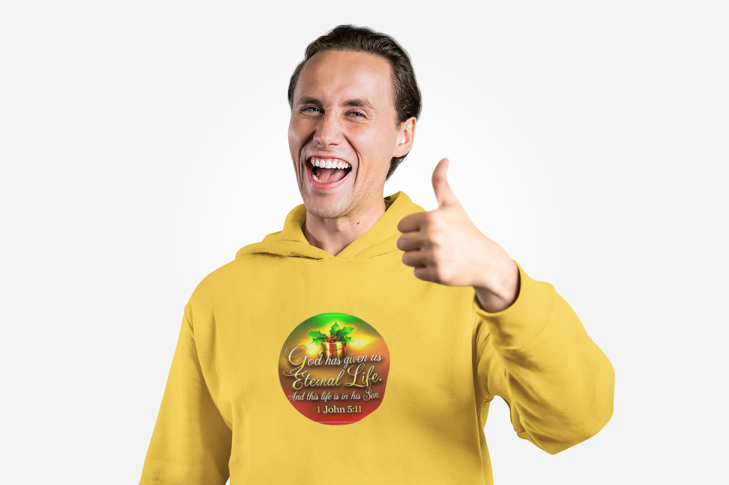 "Eternal Life Christmas" Unisex Midweight Softstyle Fleece Hoodie