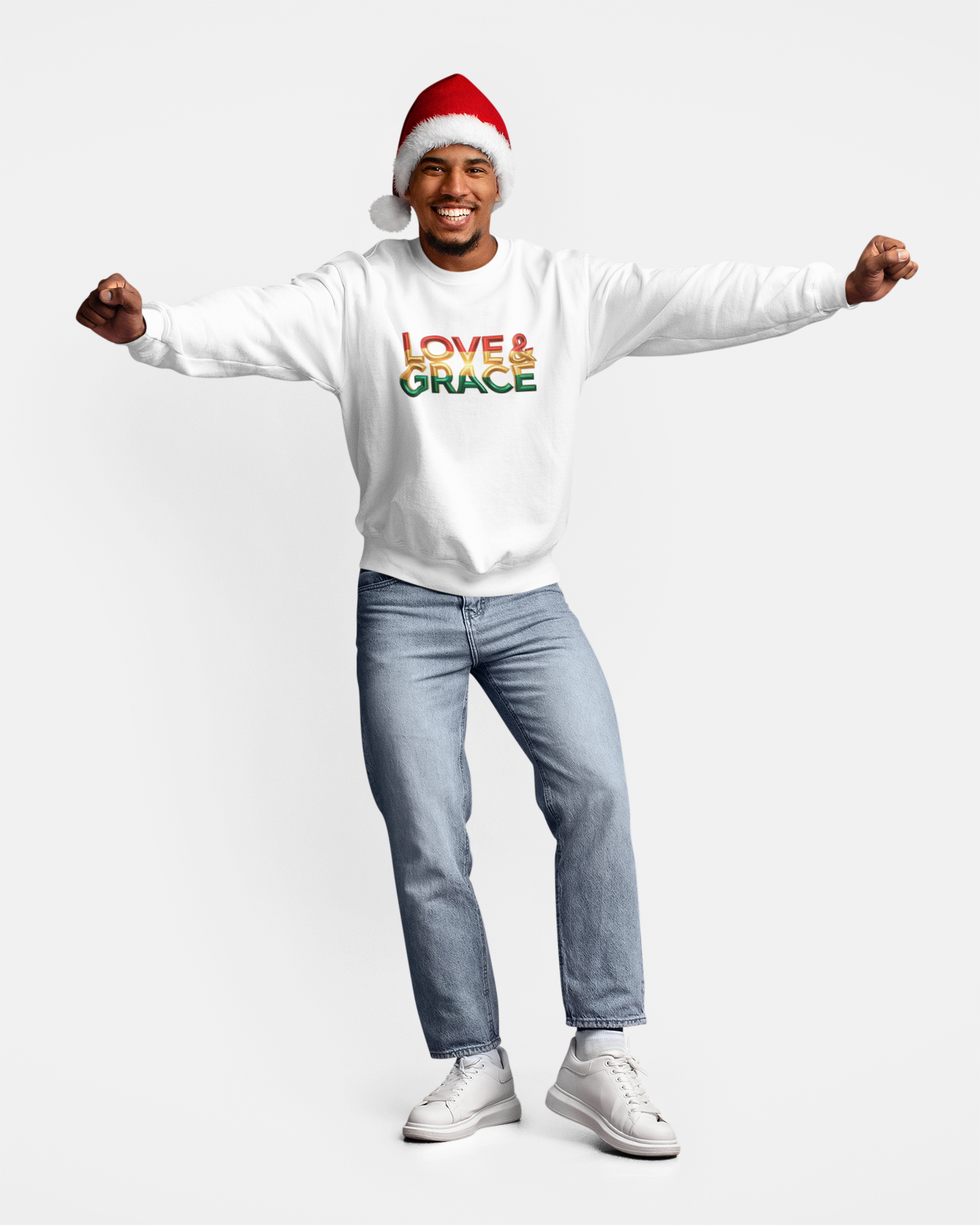 Inspirational Crewneck Sweatshirt - "Love & Grace" Design