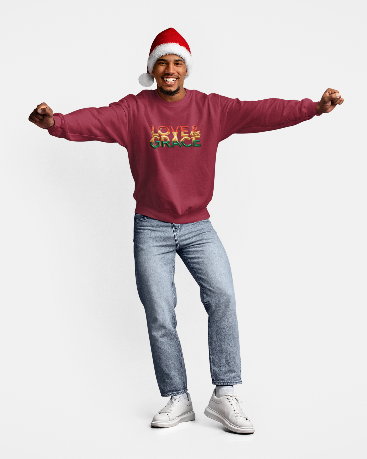 Inspirational Crewneck Sweatshirt - "Love & Grace" Design