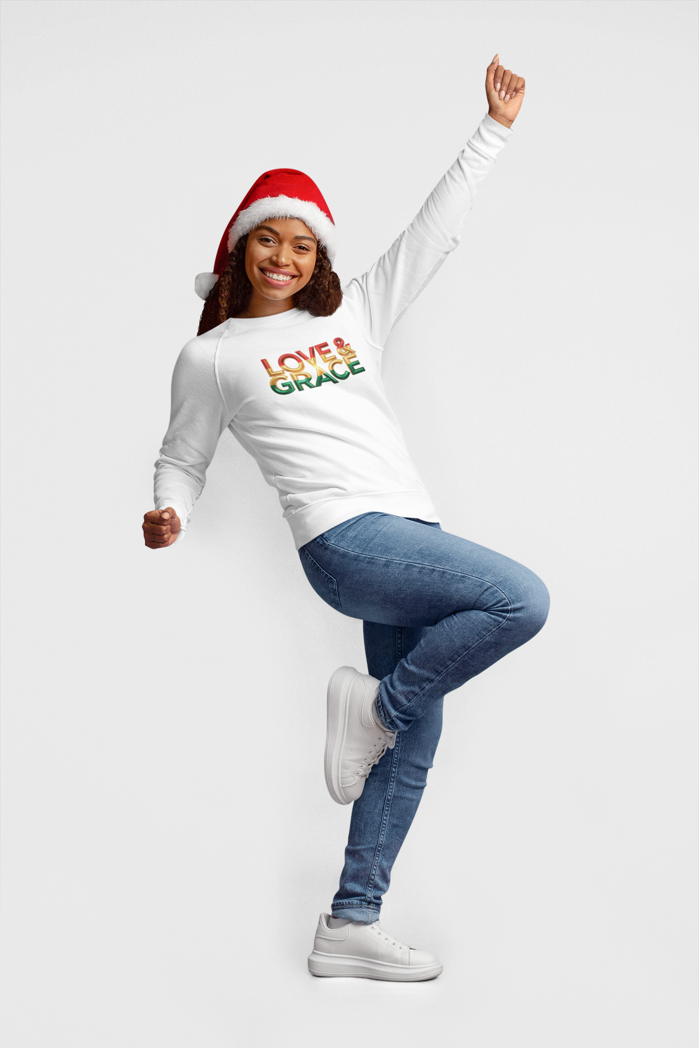 Inspirational Crewneck Sweatshirt - "Love & Grace" Design