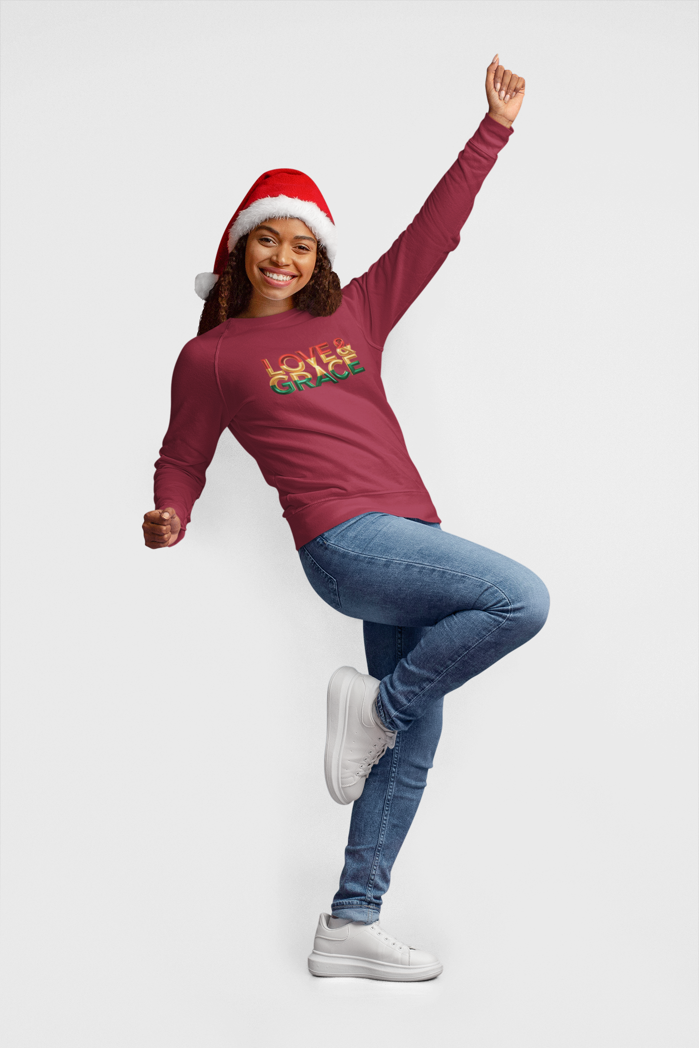 Inspirational Crewneck Sweatshirt - "Love & Grace" Design