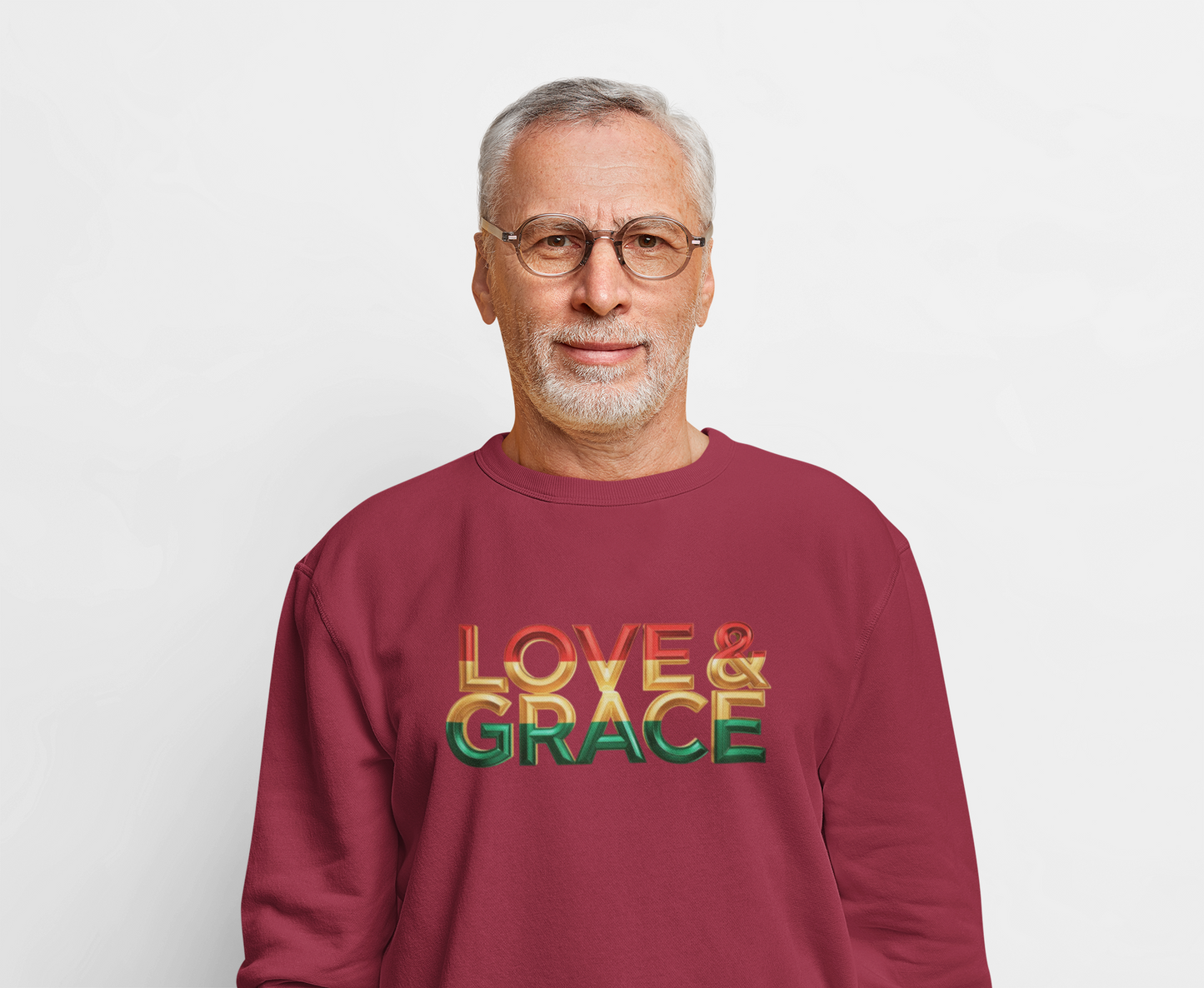 Inspirational Crewneck Sweatshirt - "Love & Grace" Design