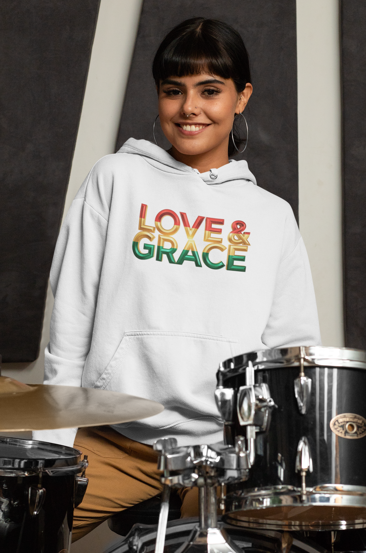 Love & Grace" Unisex Midweight Softstyle Fleece Hoodie