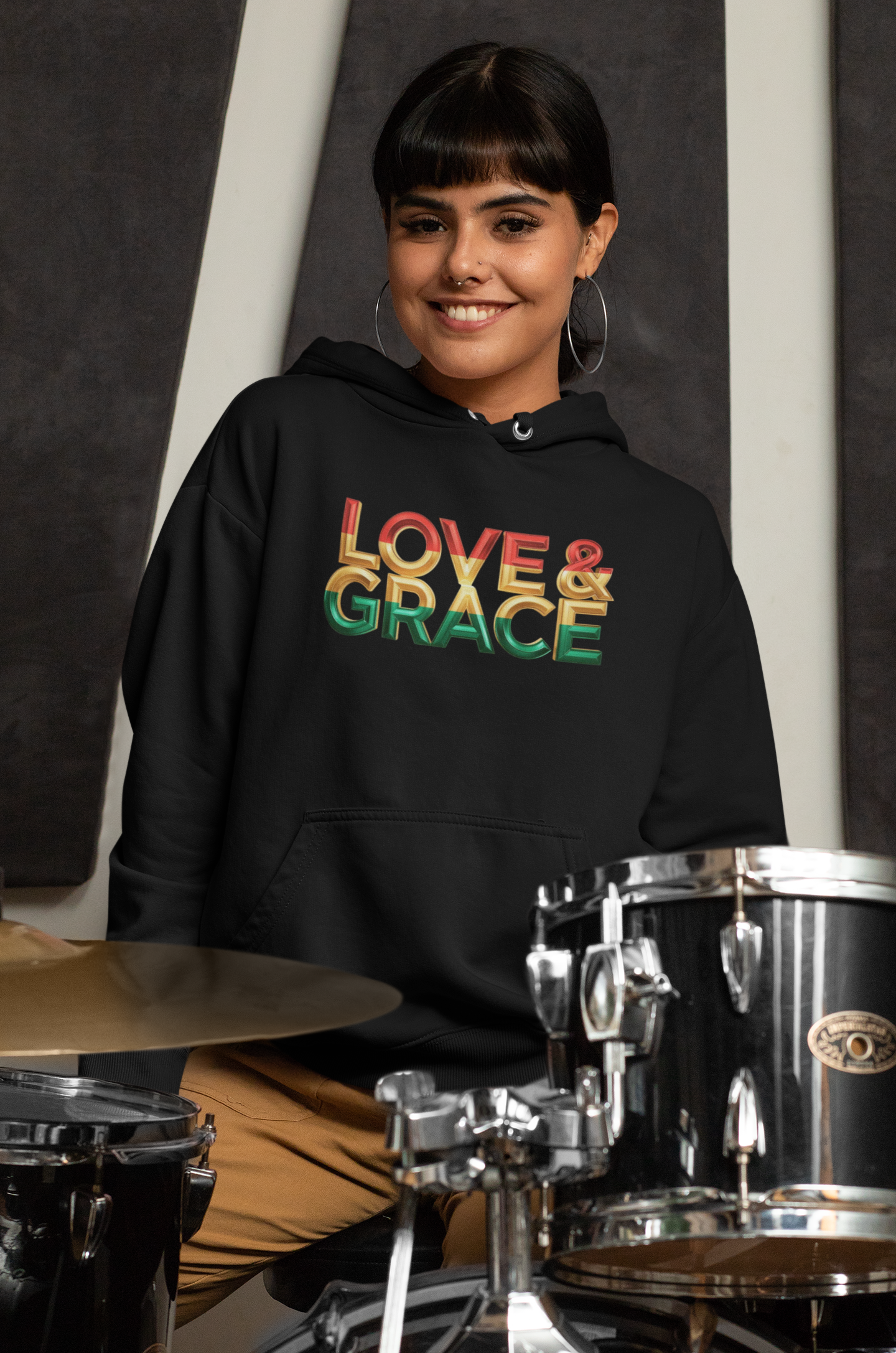 Love & Grace" Unisex Midweight Softstyle Fleece Hoodie