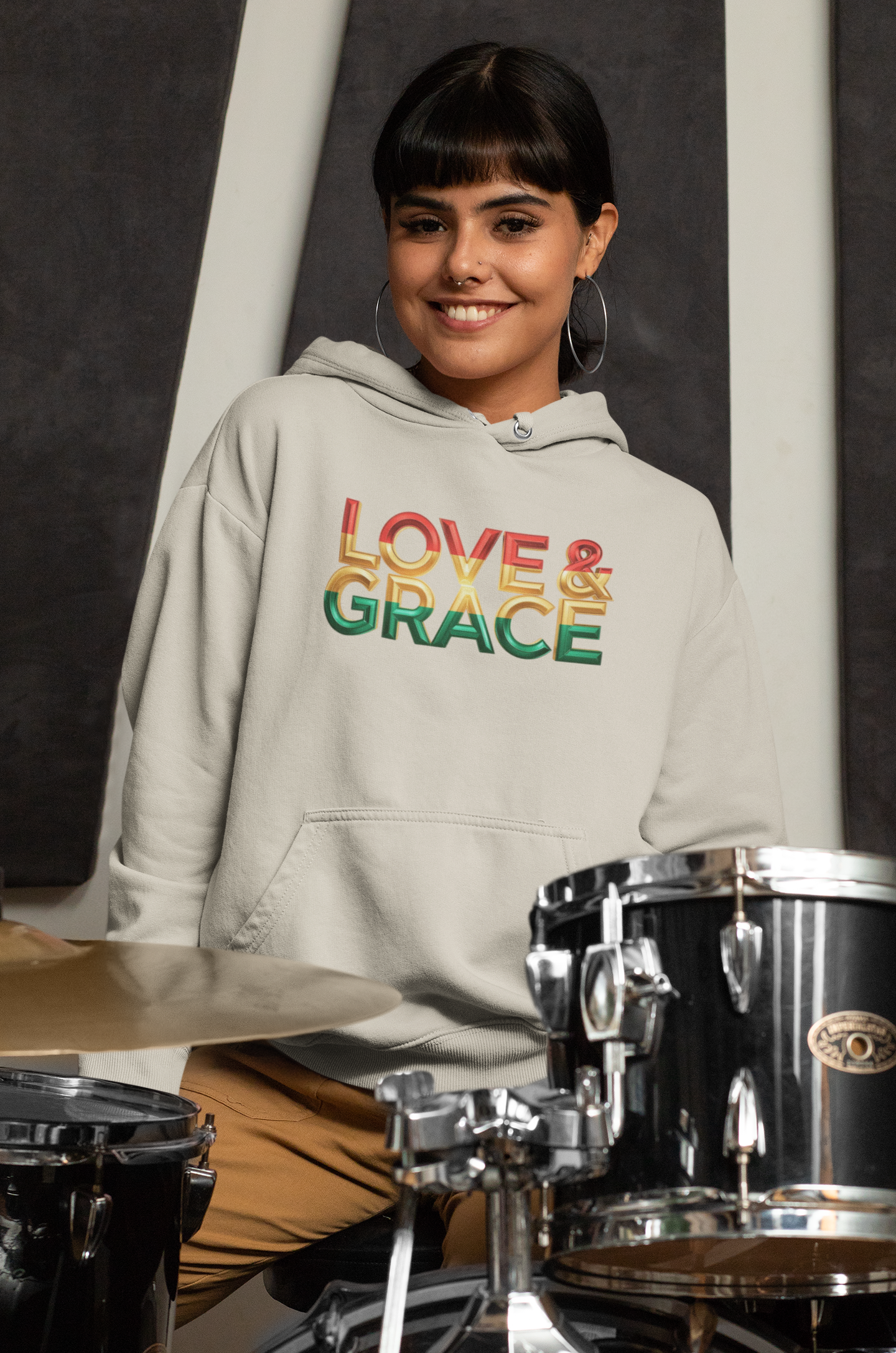 Love & Grace" Unisex Midweight Softstyle Fleece Hoodie