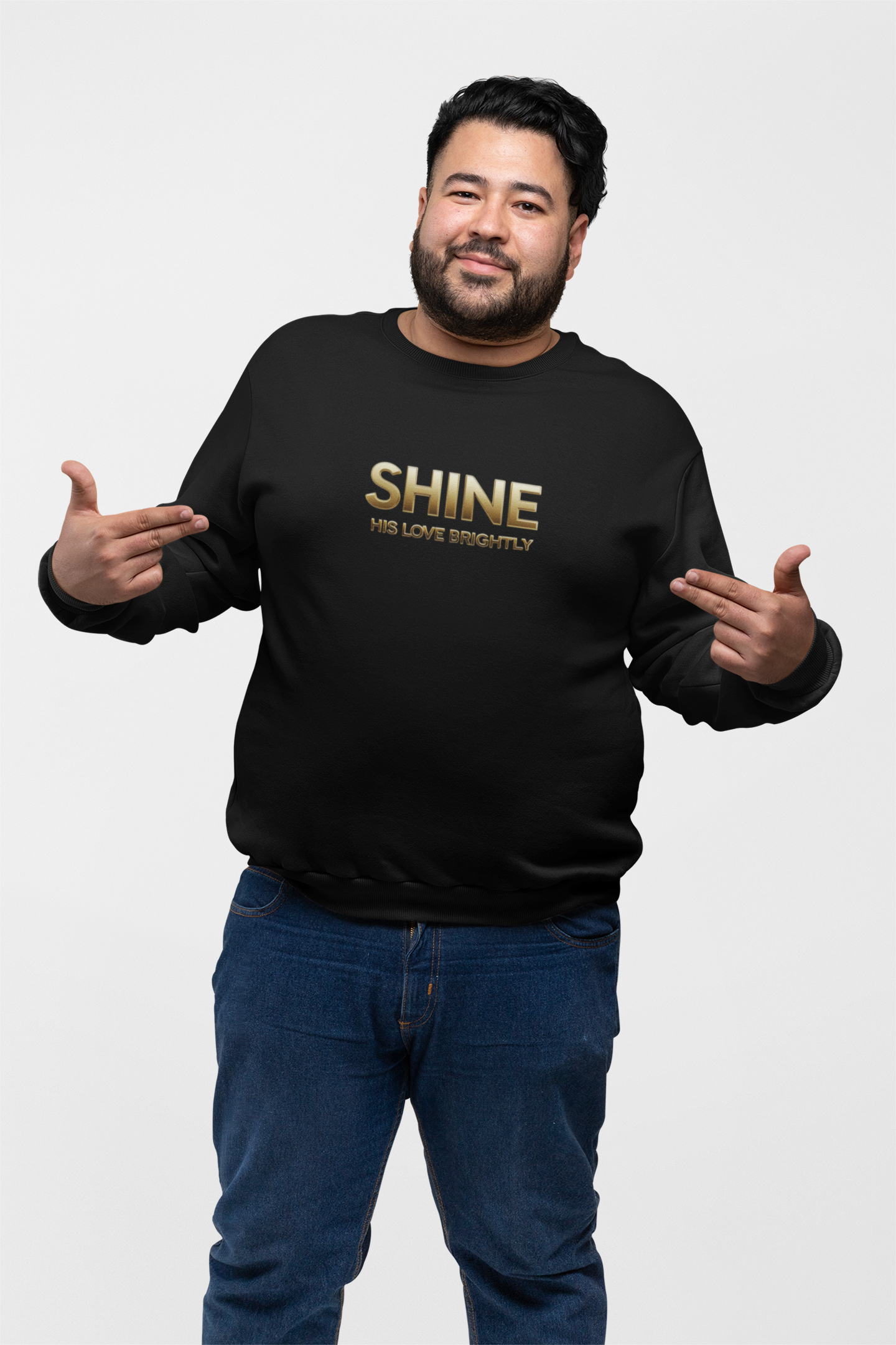 Inspirational Crewneck Sweatshirt - "Shine His Love Brightly” Edition