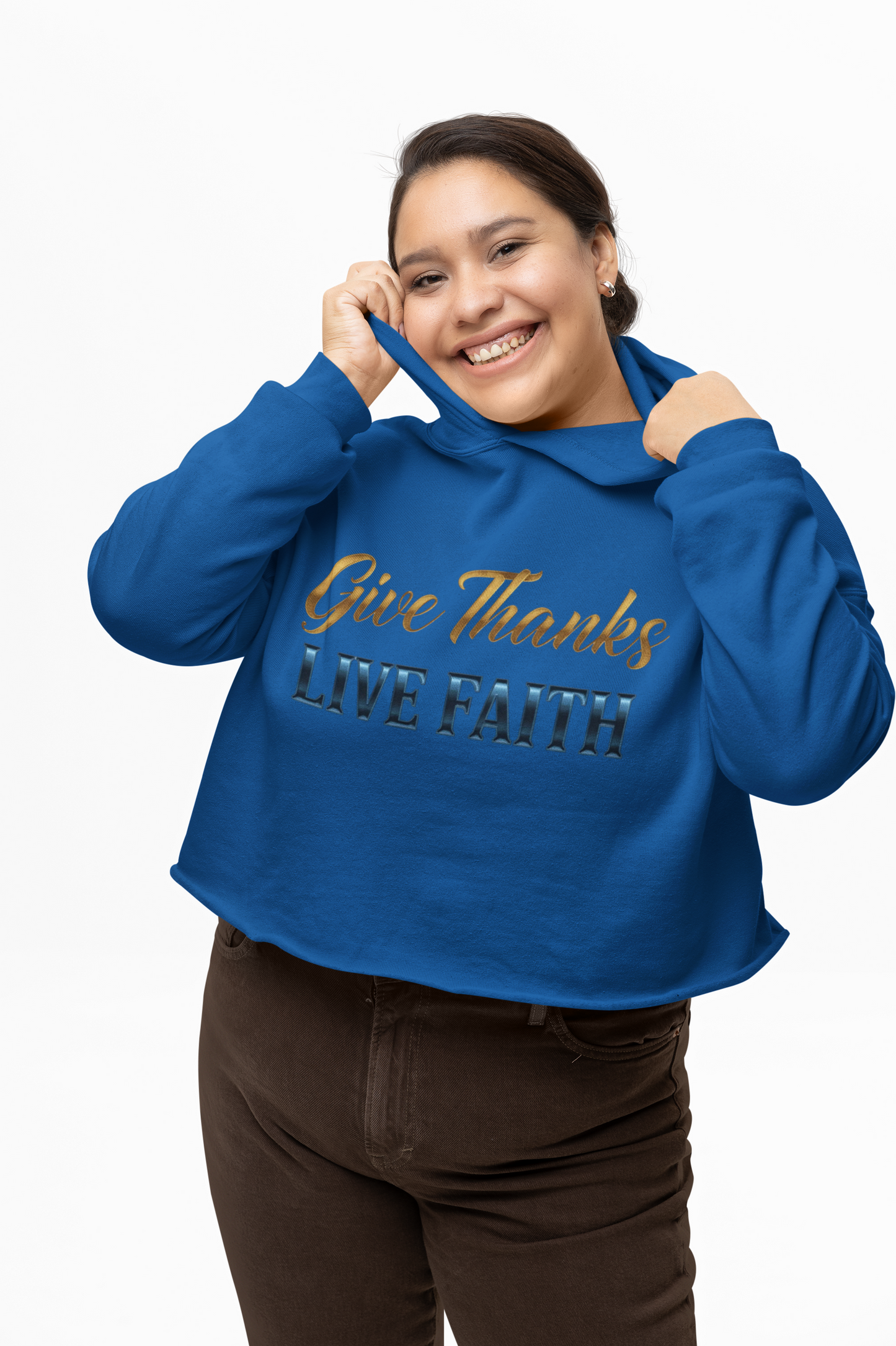 “Give Thanks, Live Faith” Unisex Midweight Softstyle Fleece Hoodie