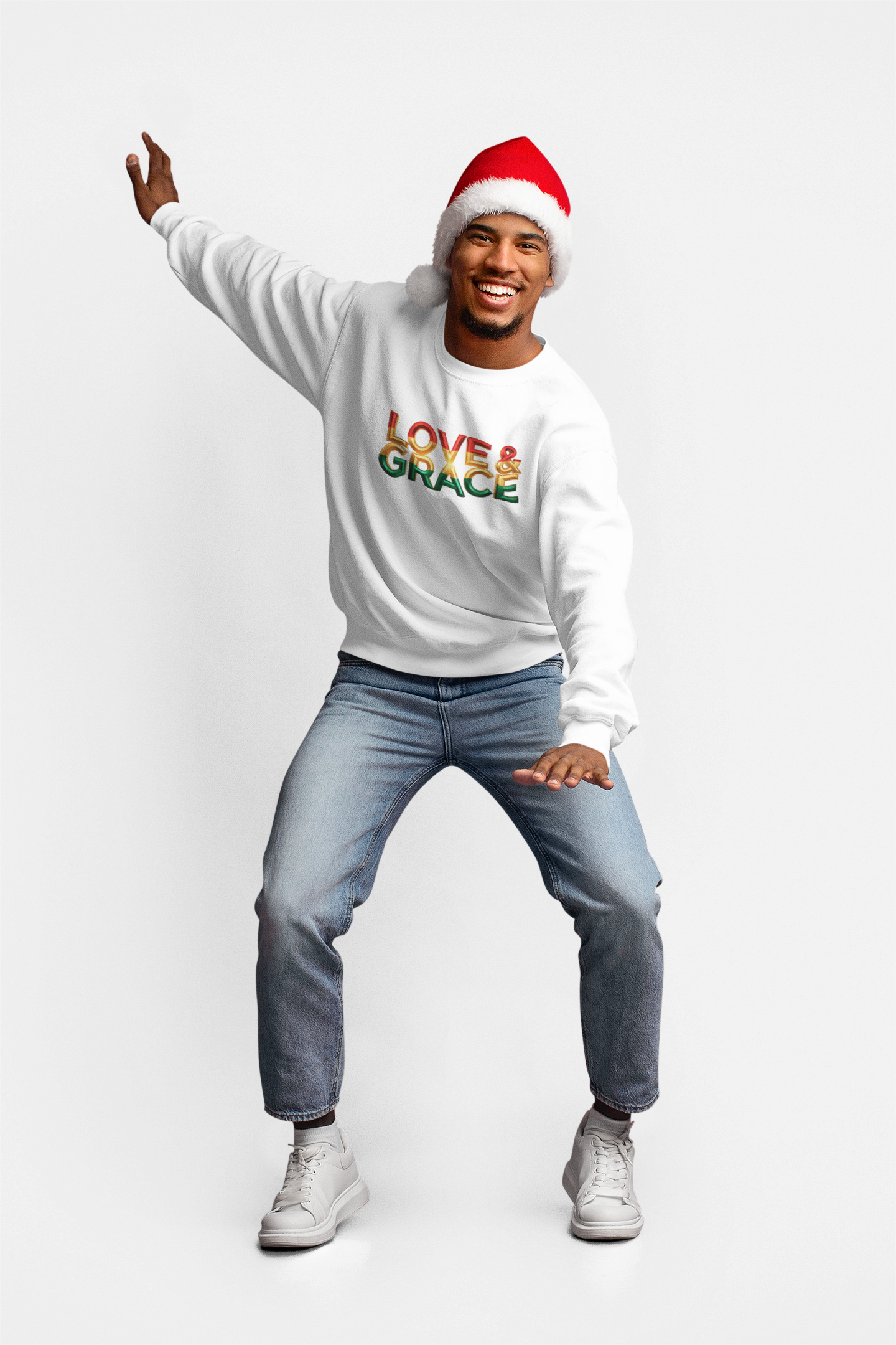 Inspirational Crewneck Sweatshirt - "Love & Grace" Design