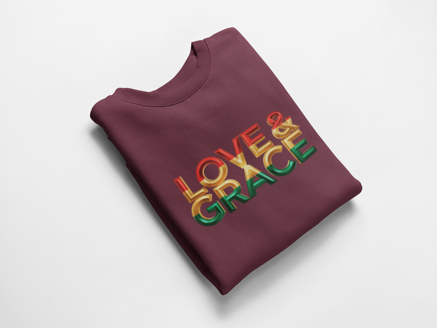 Inspirational Crewneck Sweatshirt - "Love & Grace" Design