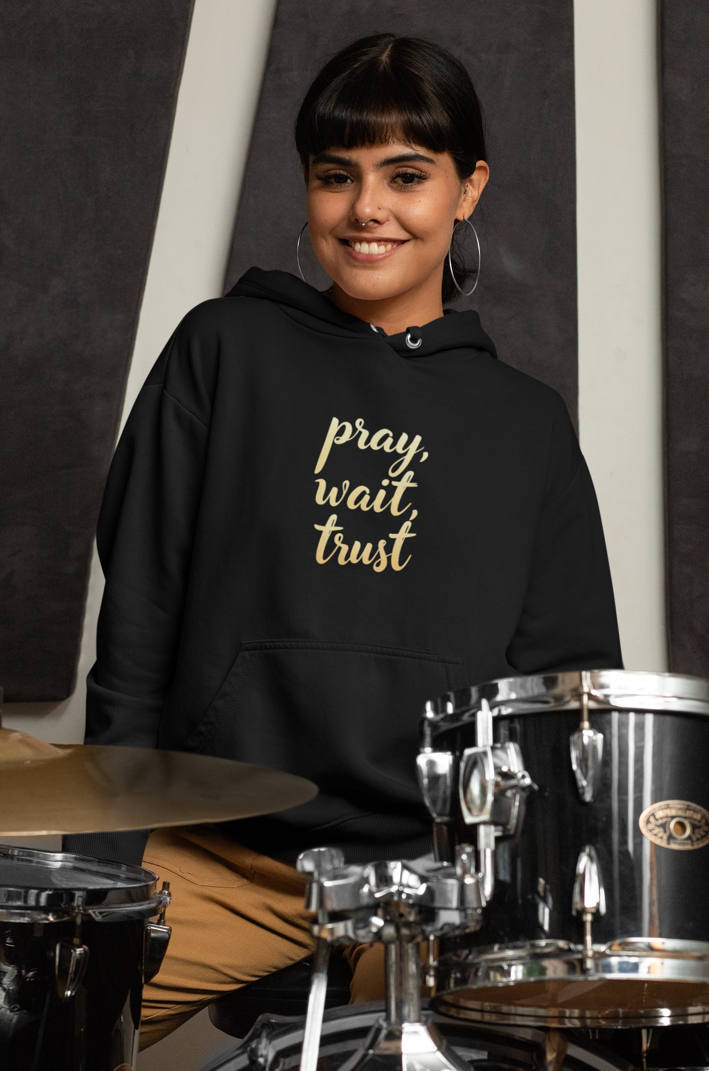 "Pray, Wait, Trust' Unisex Heavy Blend Hoodie Sweatshirt