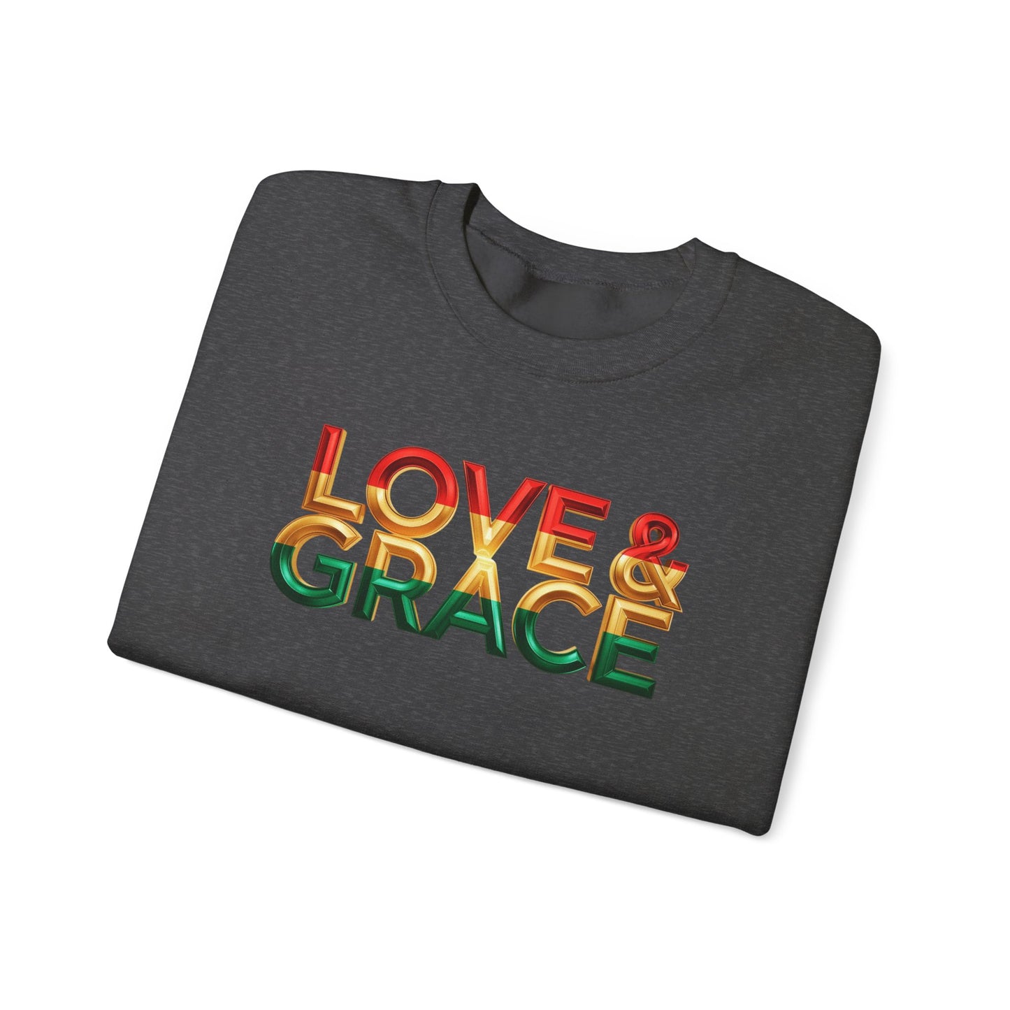 Inspirational Crewneck Sweatshirt - "Love & Grace" Design
