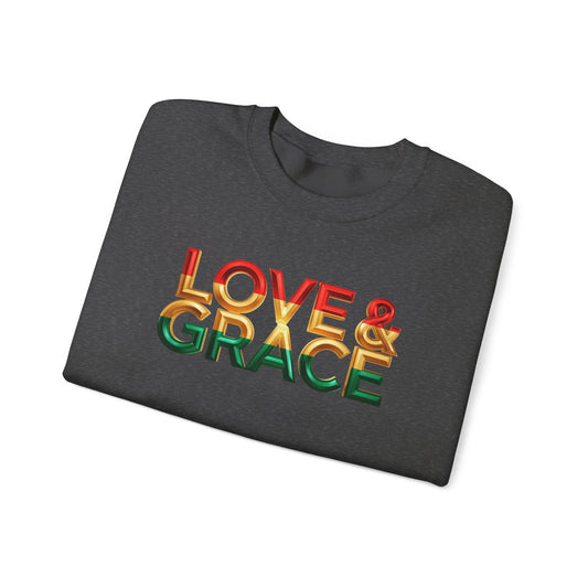 Inspirational Crewneck Sweatshirt - "Love & Grace" Design