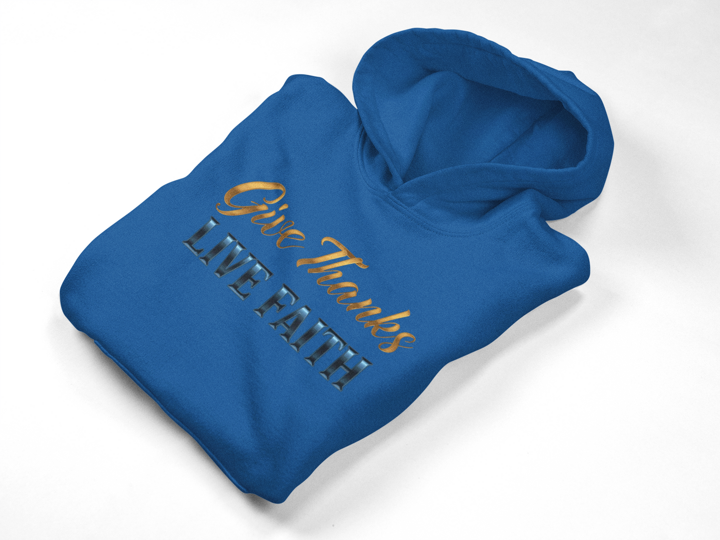 “Give Thanks, Live Faith” Unisex Midweight Softstyle Fleece Hoodie