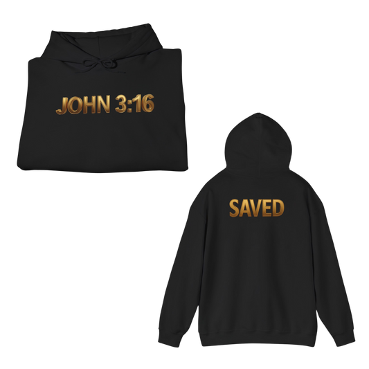 John 3:16/SAVED Unisex Heavy Blend™ Hooded Sweatshirt
