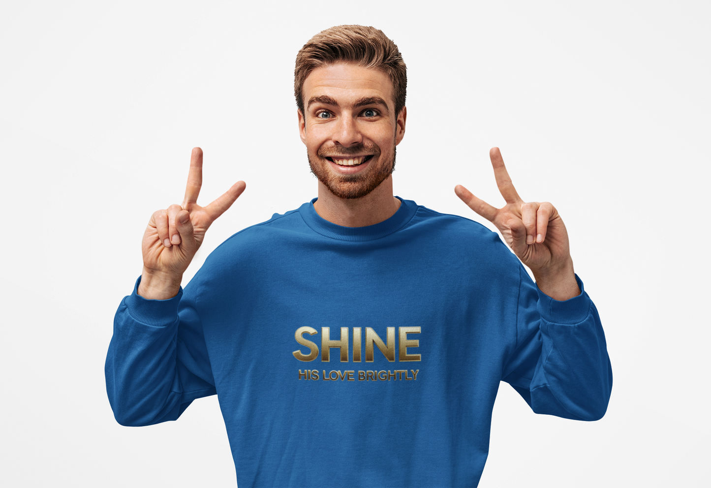 Inspirational Crewneck Sweatshirt - "Shine His Love Brightly” Edition
