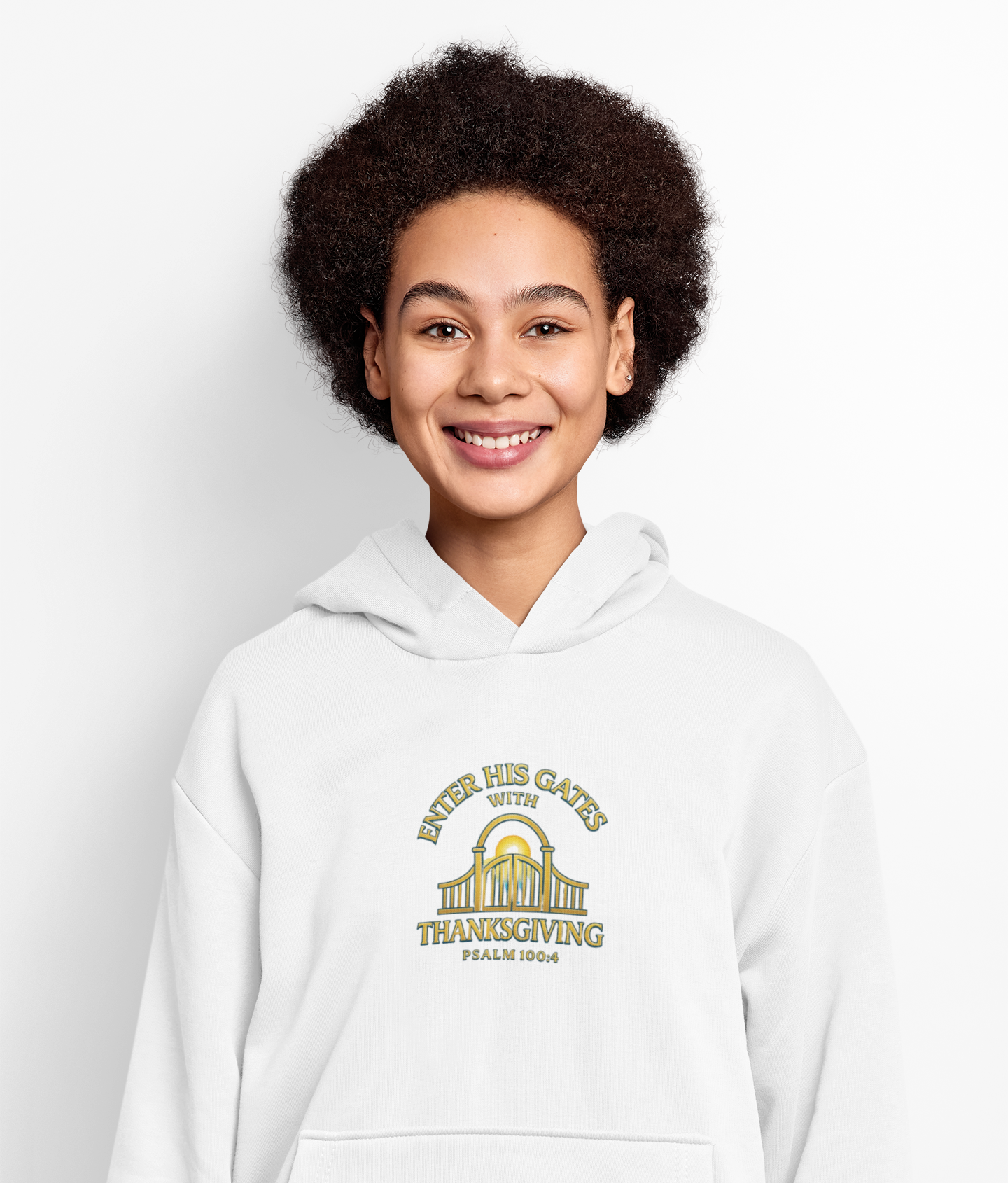 Enter His Gates with Thanksgiving – Unisex Midweight Softstyle Fleece Hoodie