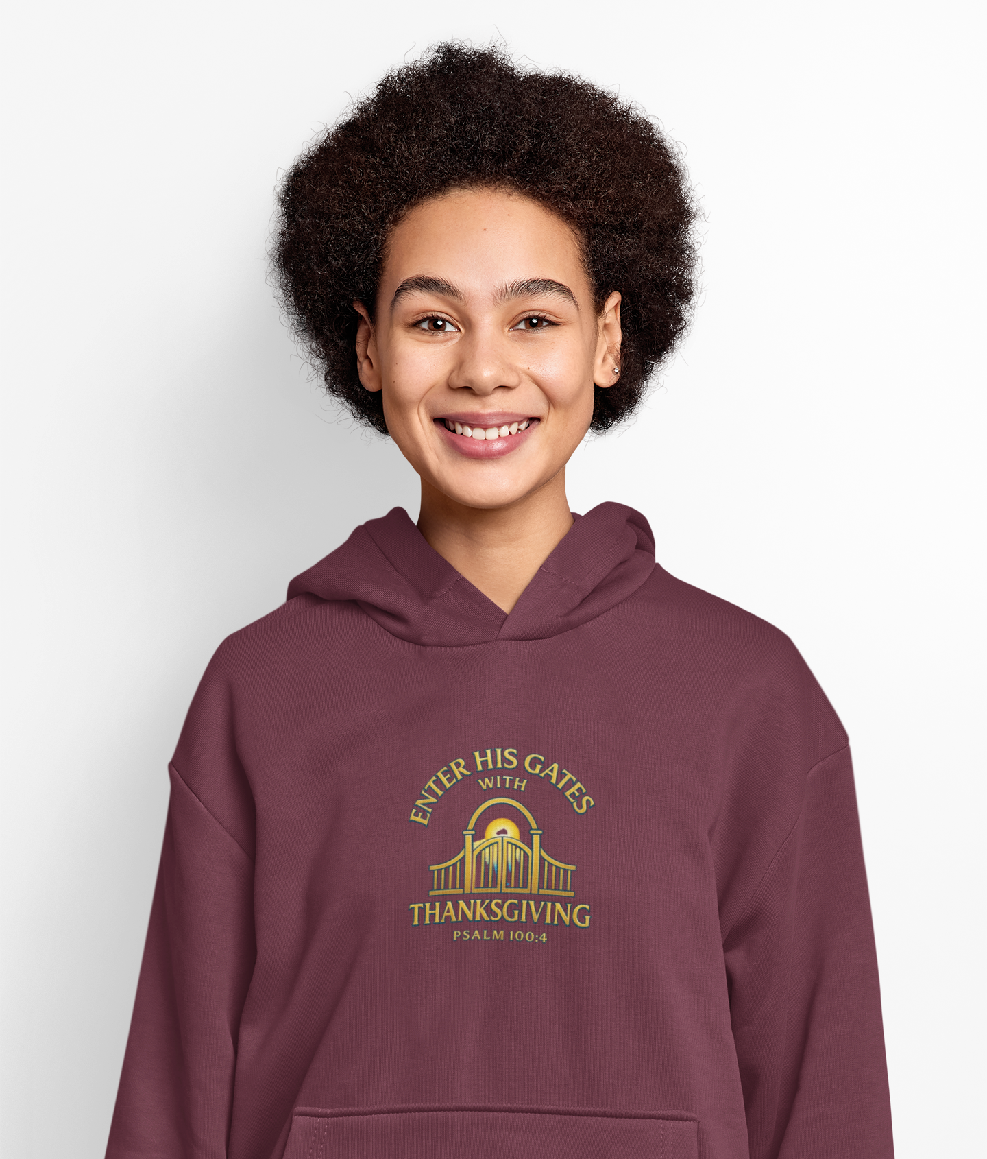 Enter His Gates with Thanksgiving – Unisex Midweight Softstyle Fleece Hoodie