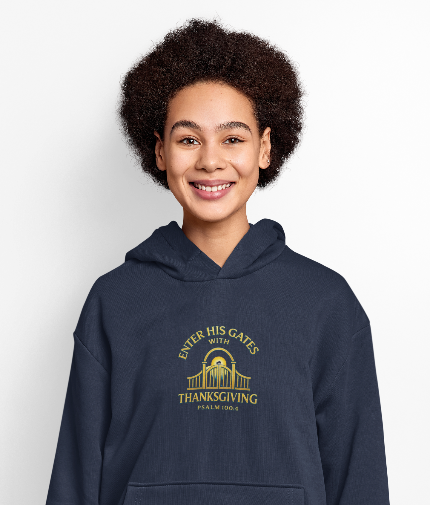 Enter His Gates with Thanksgiving – Unisex Midweight Softstyle Fleece Hoodie