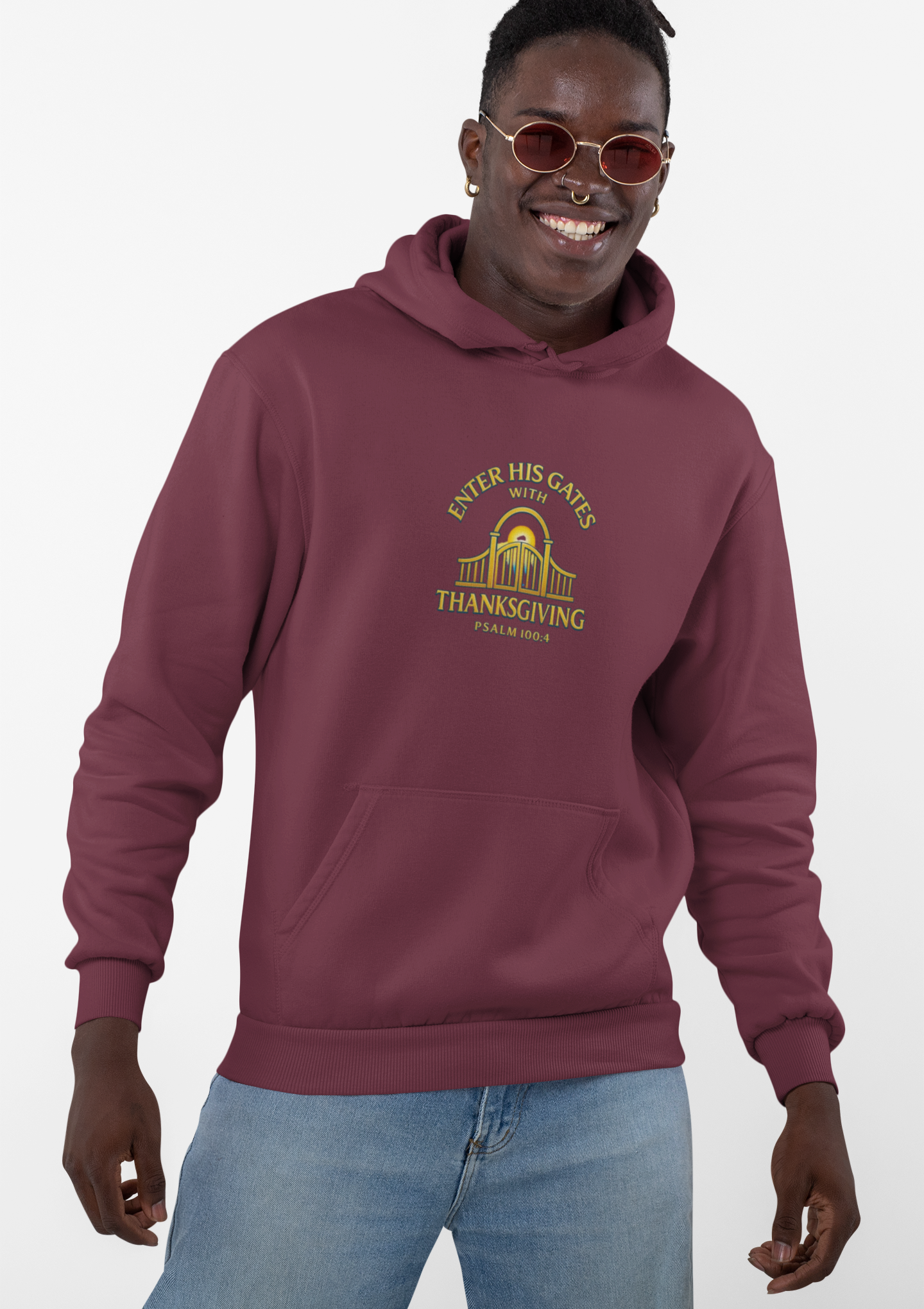 Enter His Gates with Thanksgiving – Unisex Midweight Softstyle Fleece Hoodie