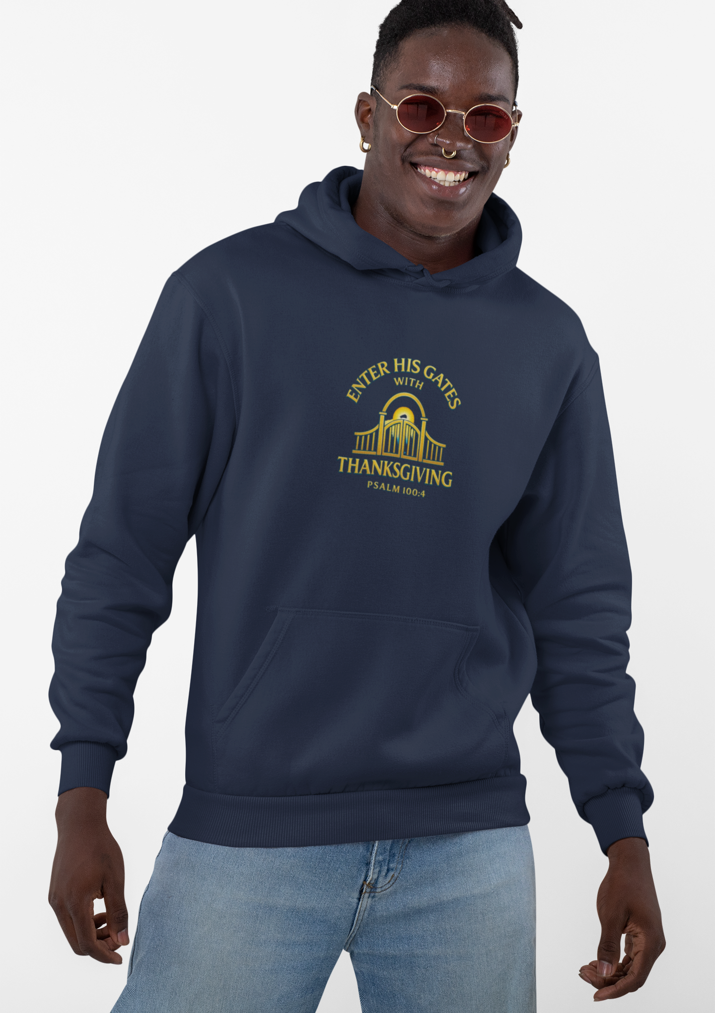 Enter His Gates with Thanksgiving – Unisex Midweight Softstyle Fleece Hoodie