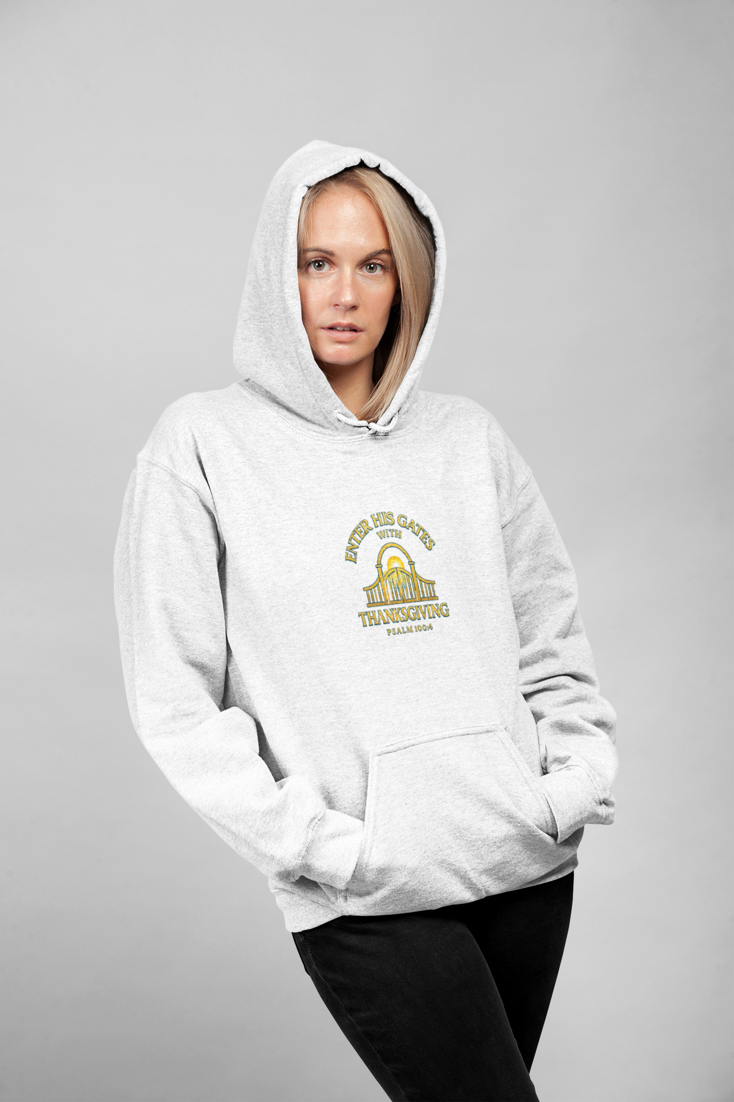 Enter His Gates with Thanksgiving – Unisex Midweight Softstyle Fleece Hoodie
