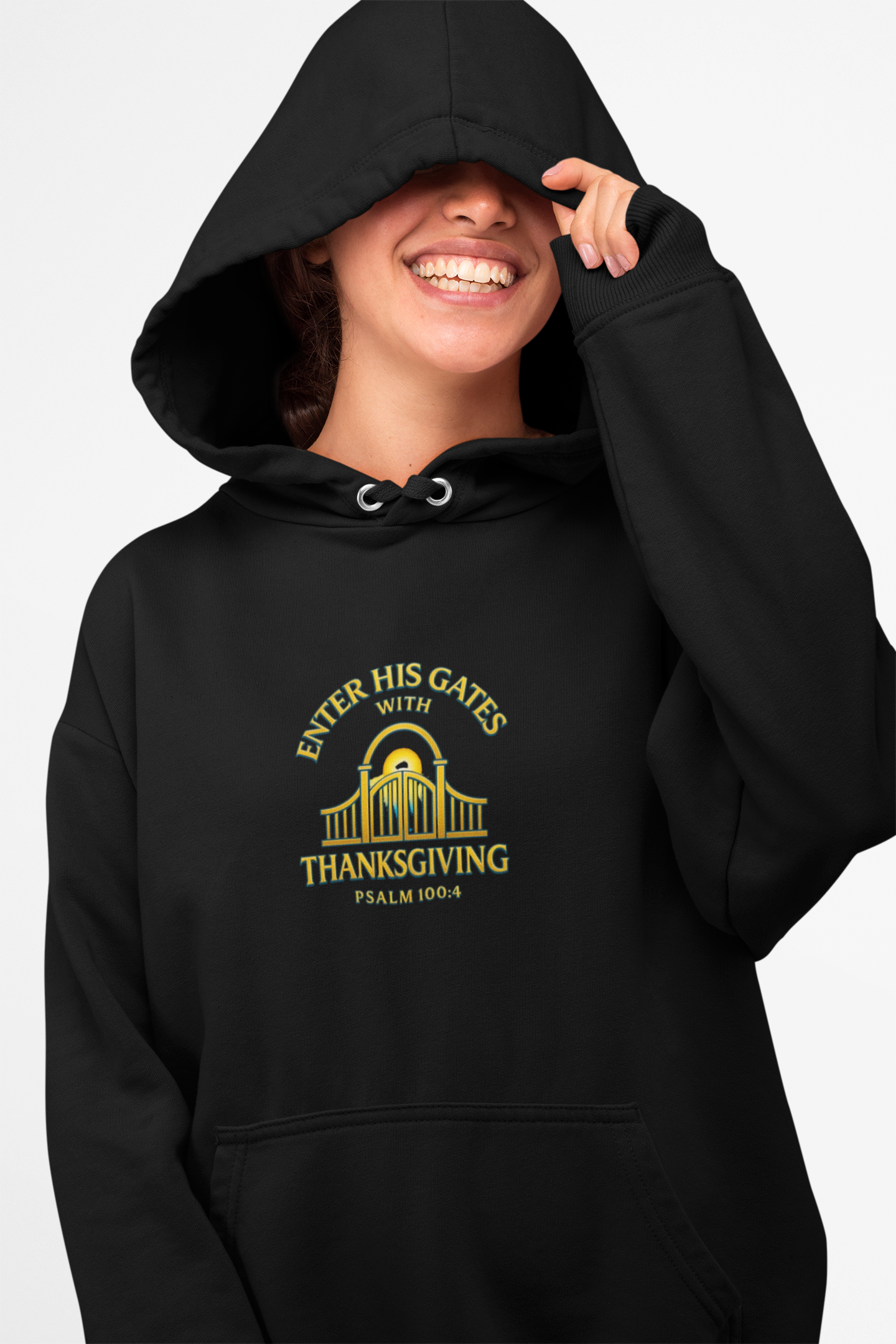 Enter His Gates with Thanksgiving – Unisex Midweight Softstyle Fleece Hoodie