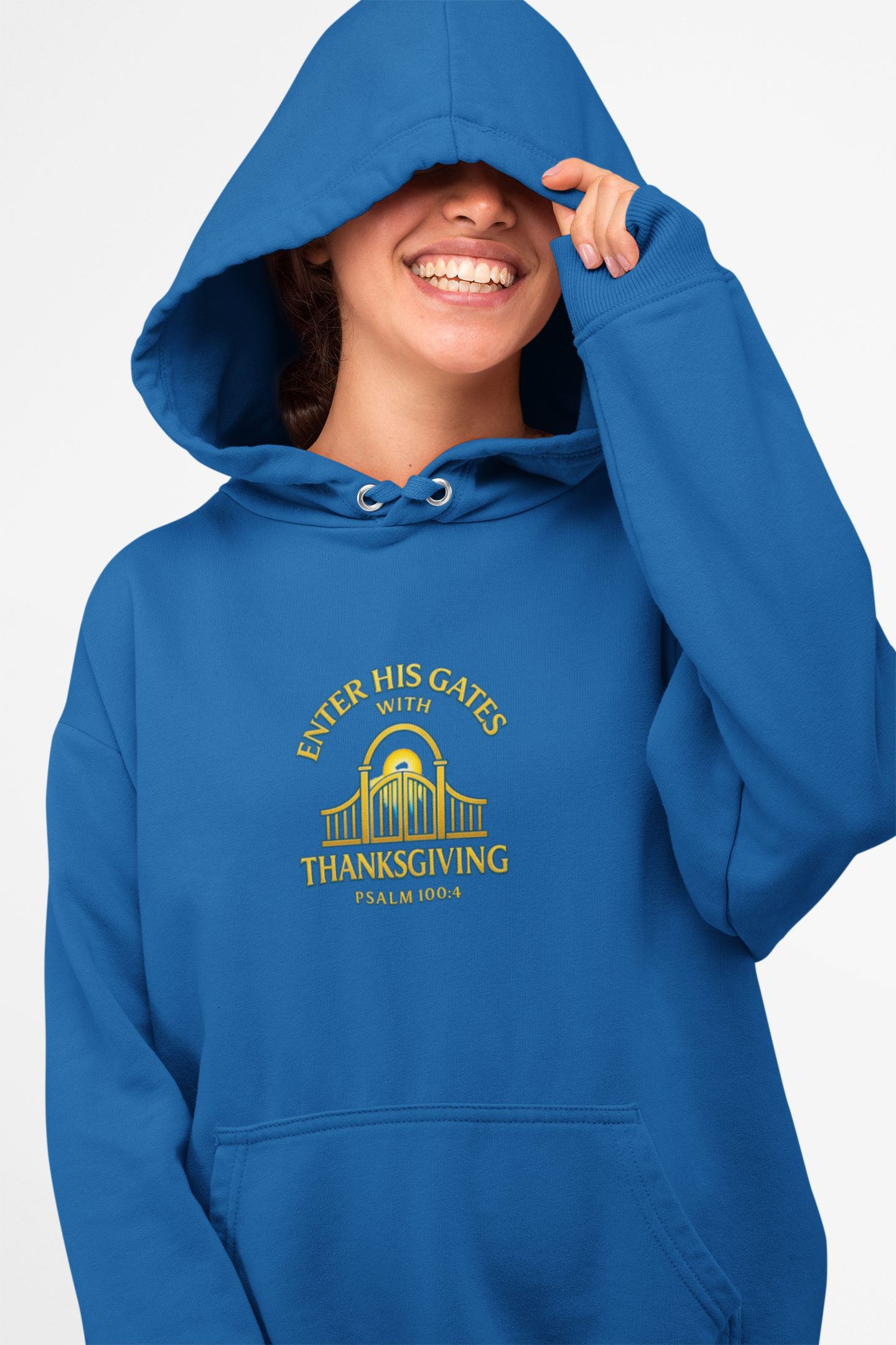 Enter His Gates with Thanksgiving – Unisex Midweight Softstyle Fleece Hoodie