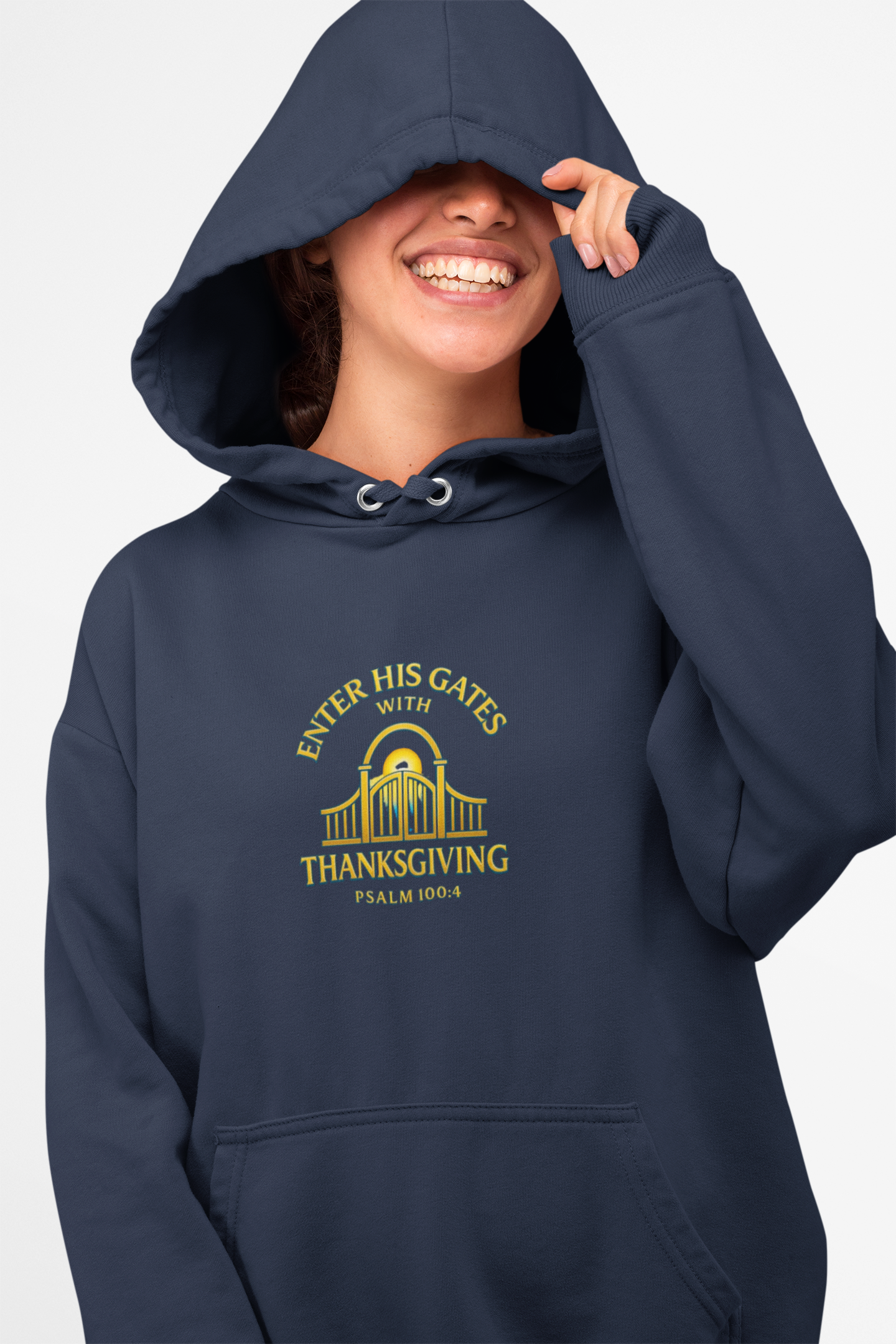 Enter His Gates with Thanksgiving – Unisex Midweight Softstyle Fleece Hoodie