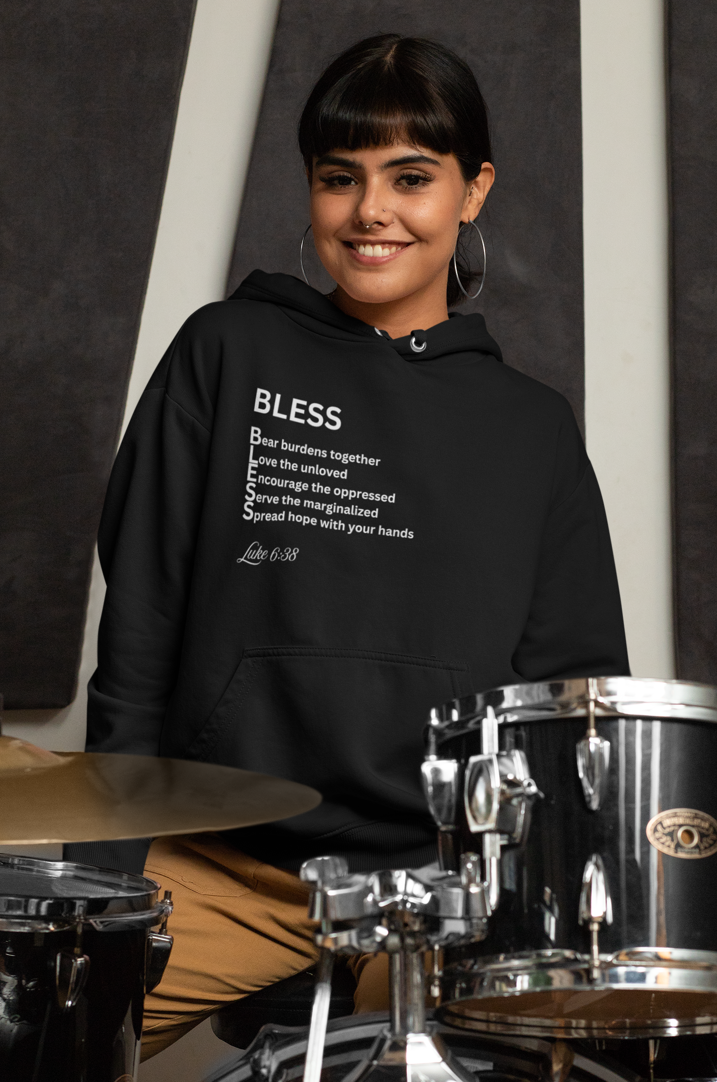 BLESS Social Justice Acrostic Hoodie