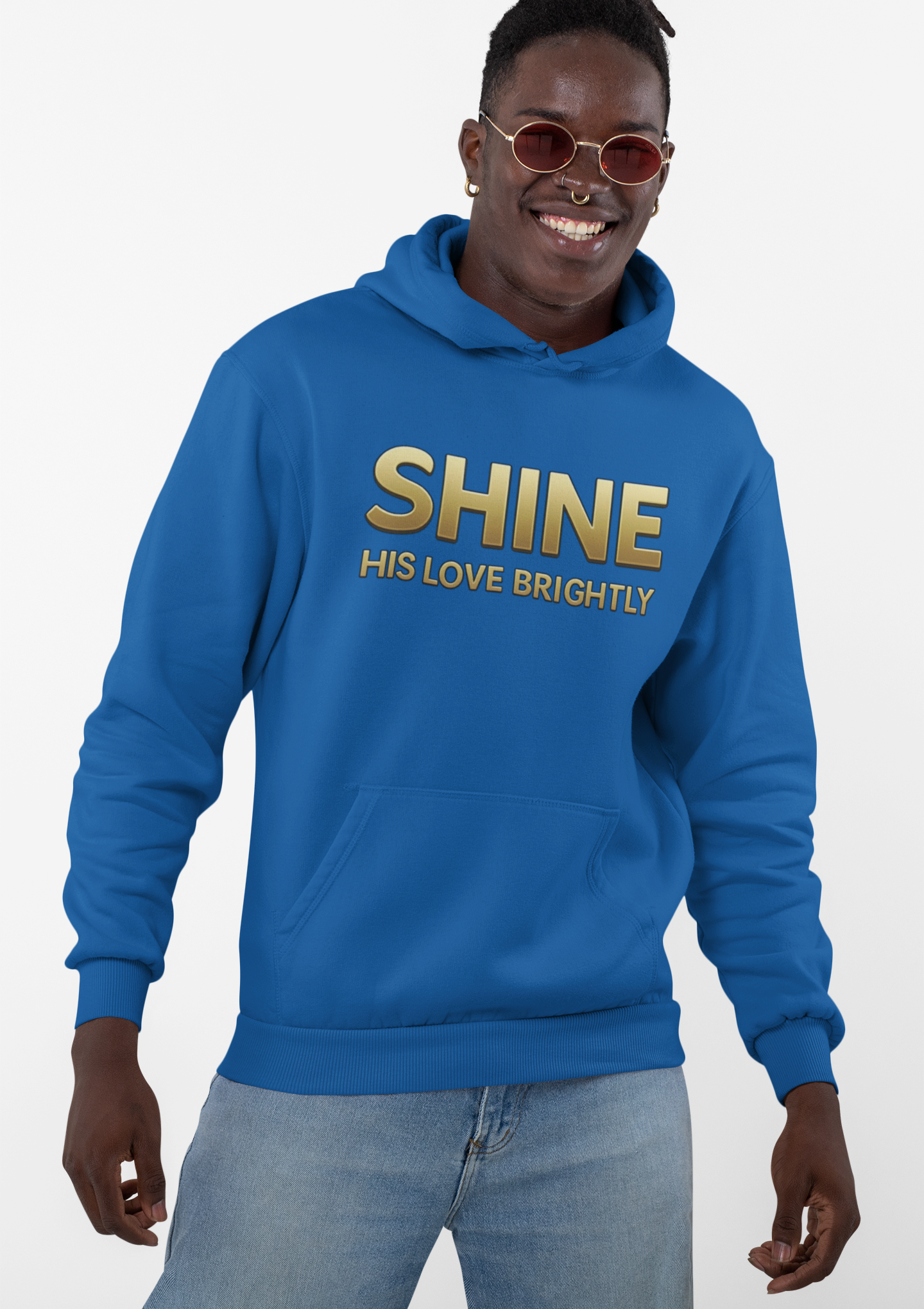 Shine His Love Brightly Unisex Midweight Softstyle Fleece Hoodie