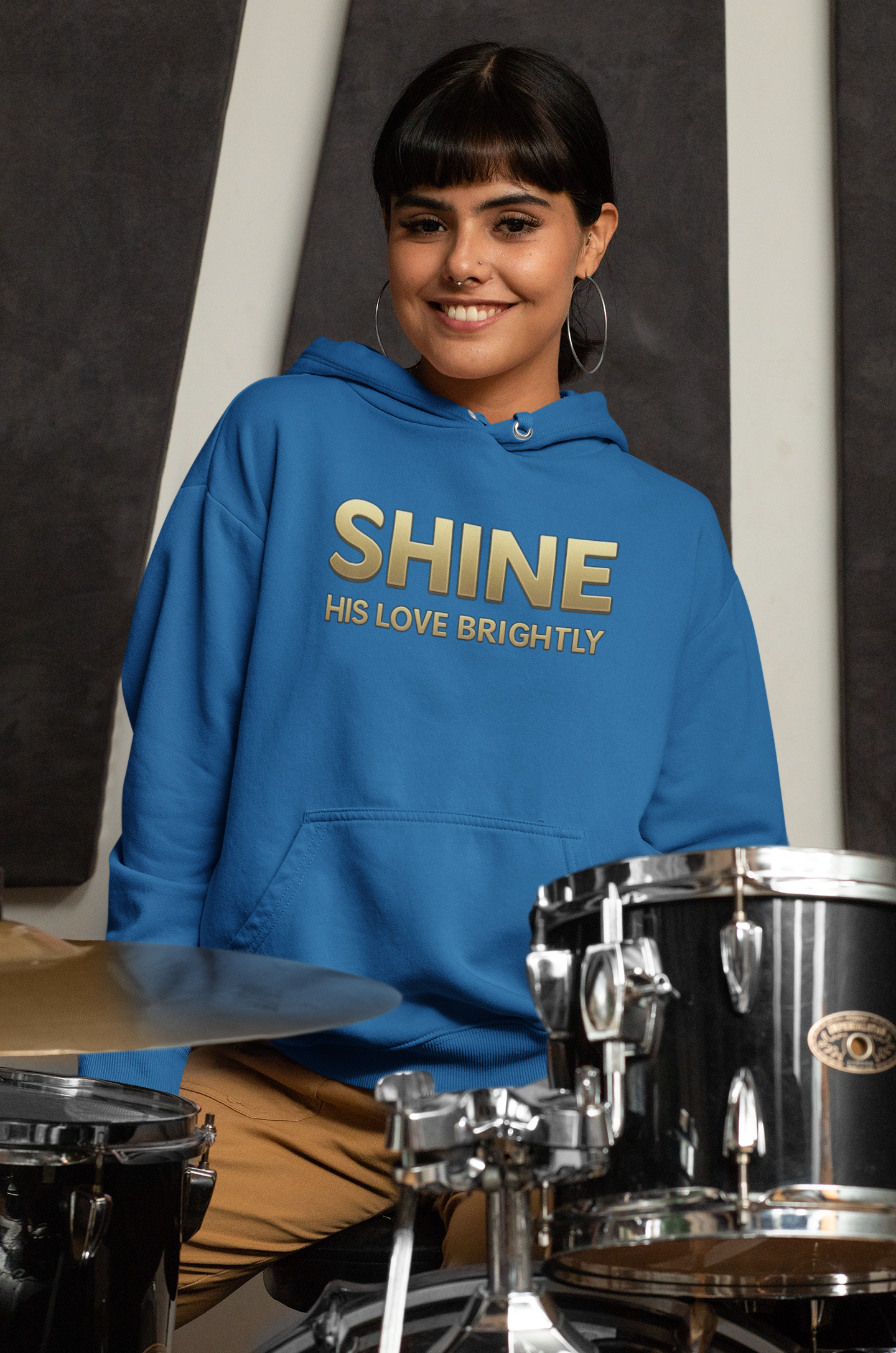 Shine His Love Brightly Unisex Midweight Softstyle Fleece Hoodie