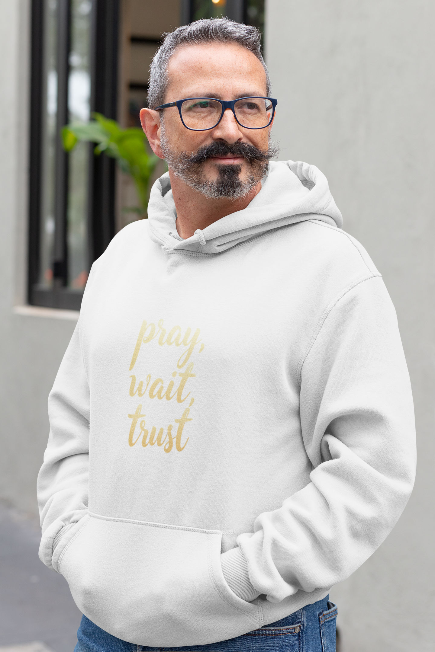 "Pray, Wait, Trust' Unisex Heavy Blend Hoodie Sweatshirt