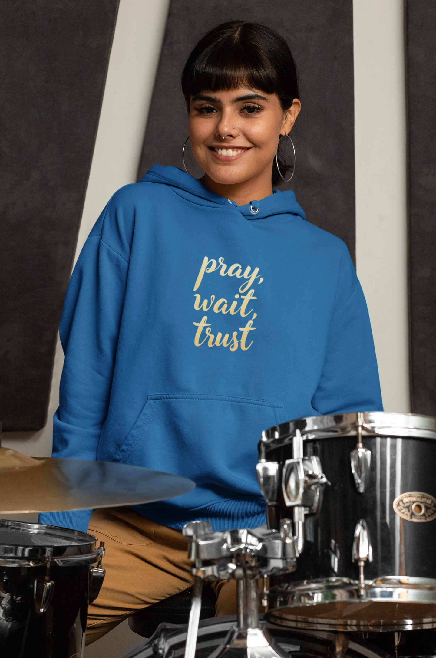 "Pray, Wait, Trust' Unisex Heavy Blend Hoodie Sweatshirt