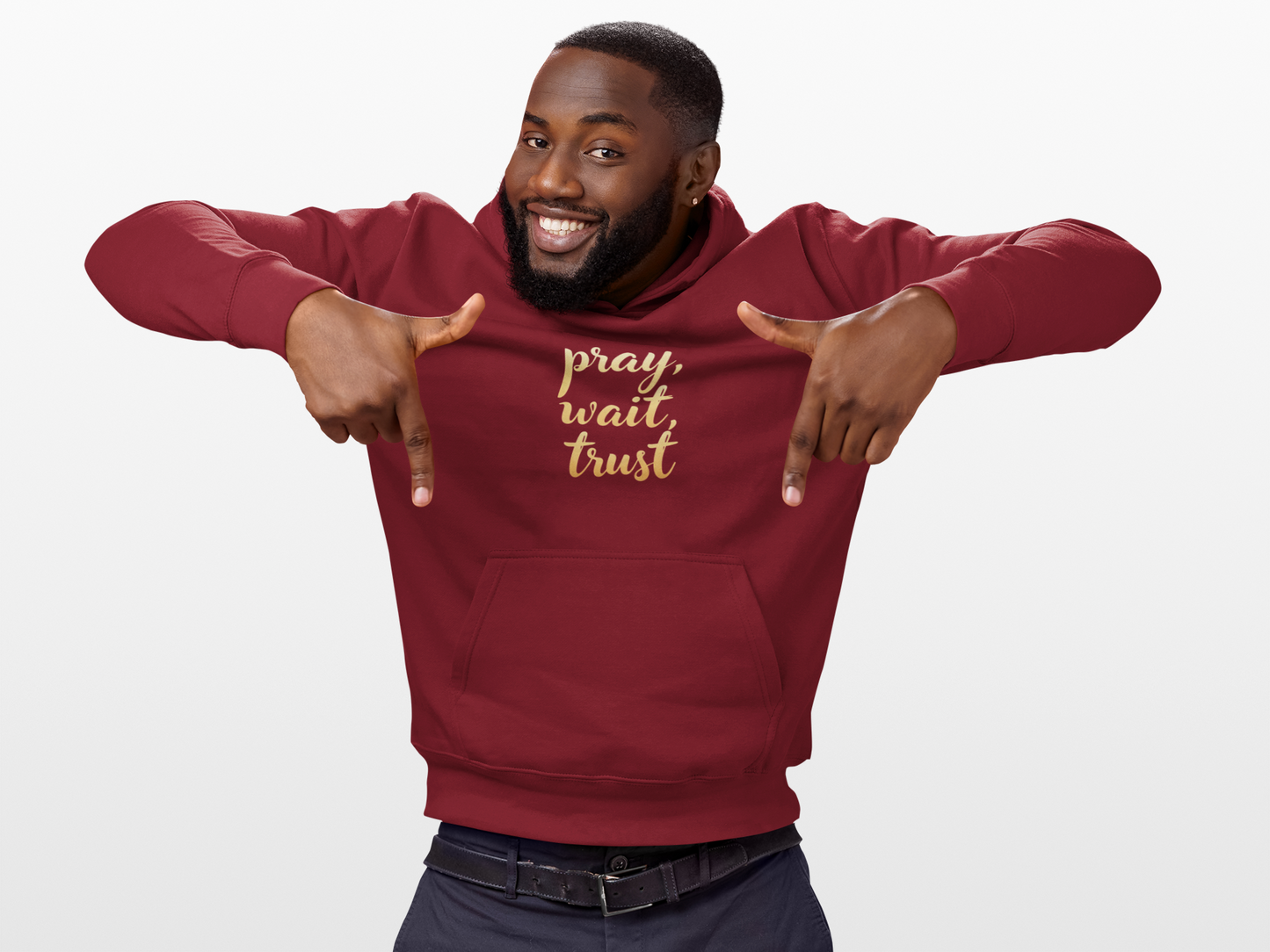 "Pray, Wait, Trust' Unisex Heavy Blend Hoodie Sweatshirt