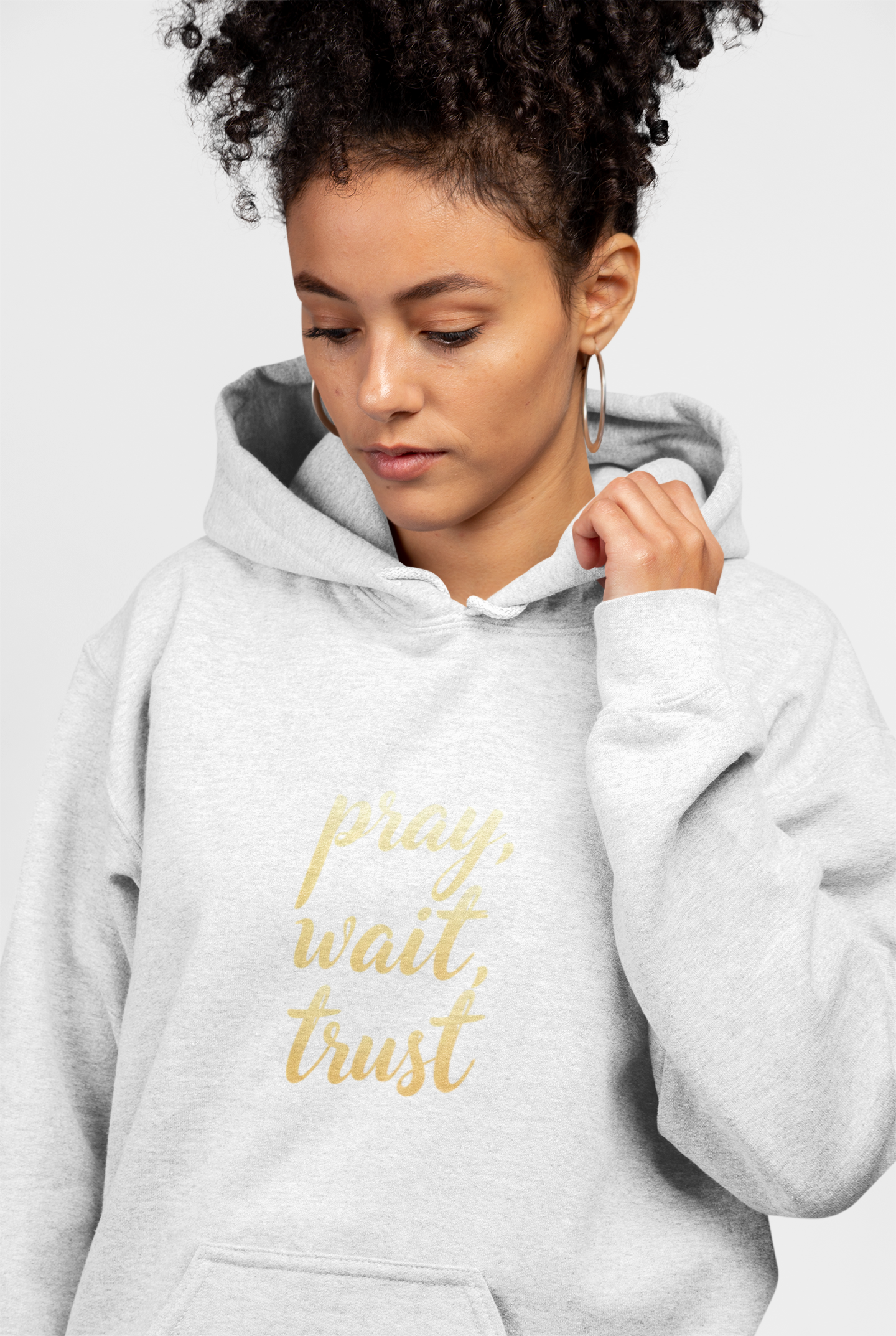 "Pray, Wait, Trust' Unisex Heavy Blend Hoodie Sweatshirt