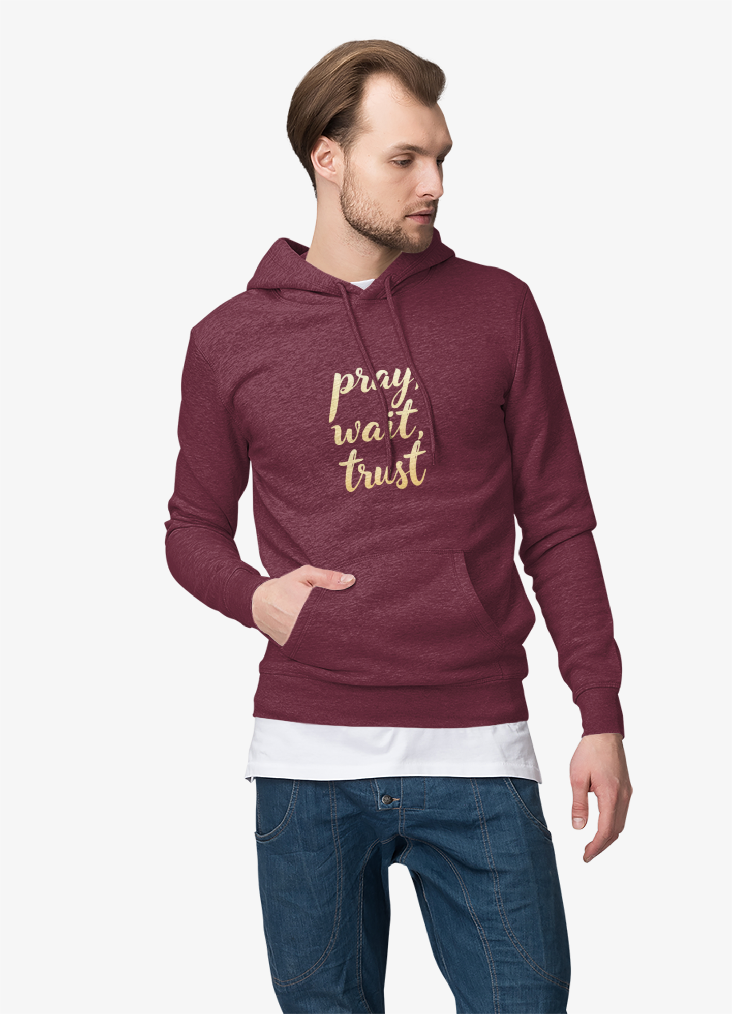 "Pray, Wait, Trust' Unisex Heavy Blend Hoodie Sweatshirt