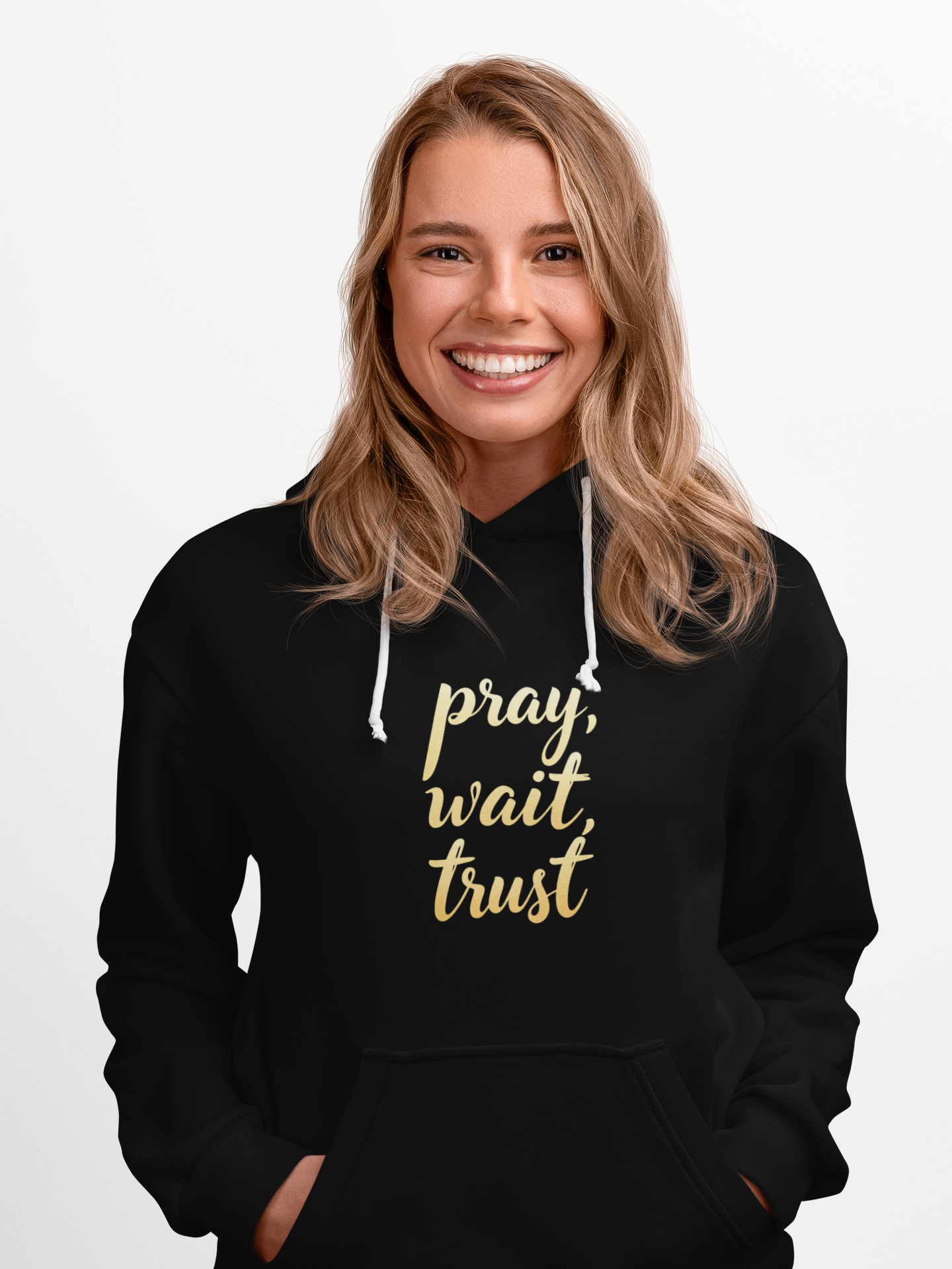 "Pray, Wait, Trust' Unisex Heavy Blend Hoodie Sweatshirt