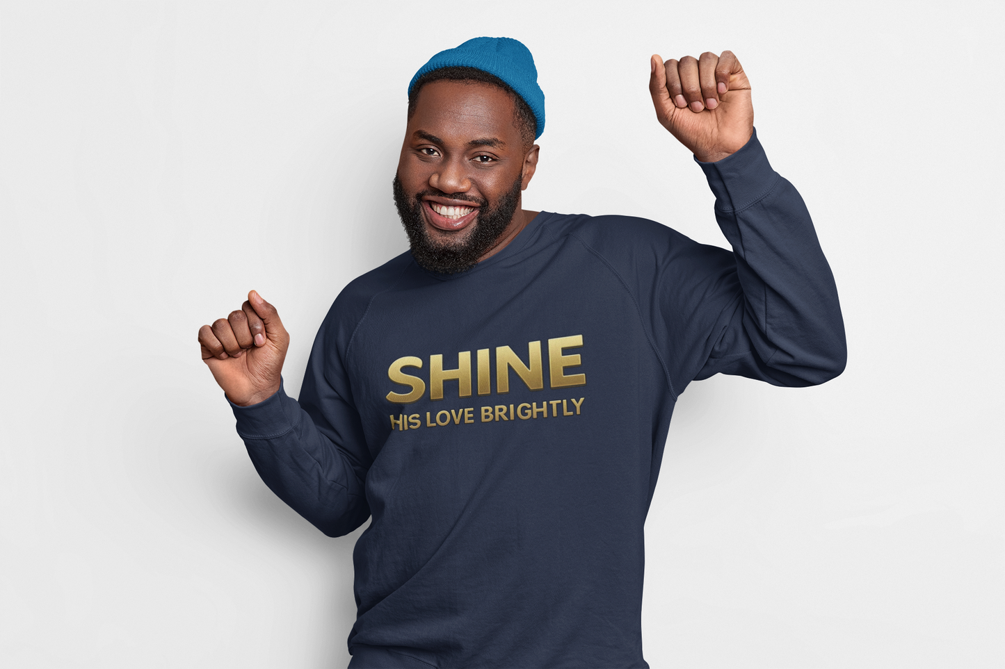 Inspirational Crewneck Sweatshirt - "Shine His Love Brightly” Edition