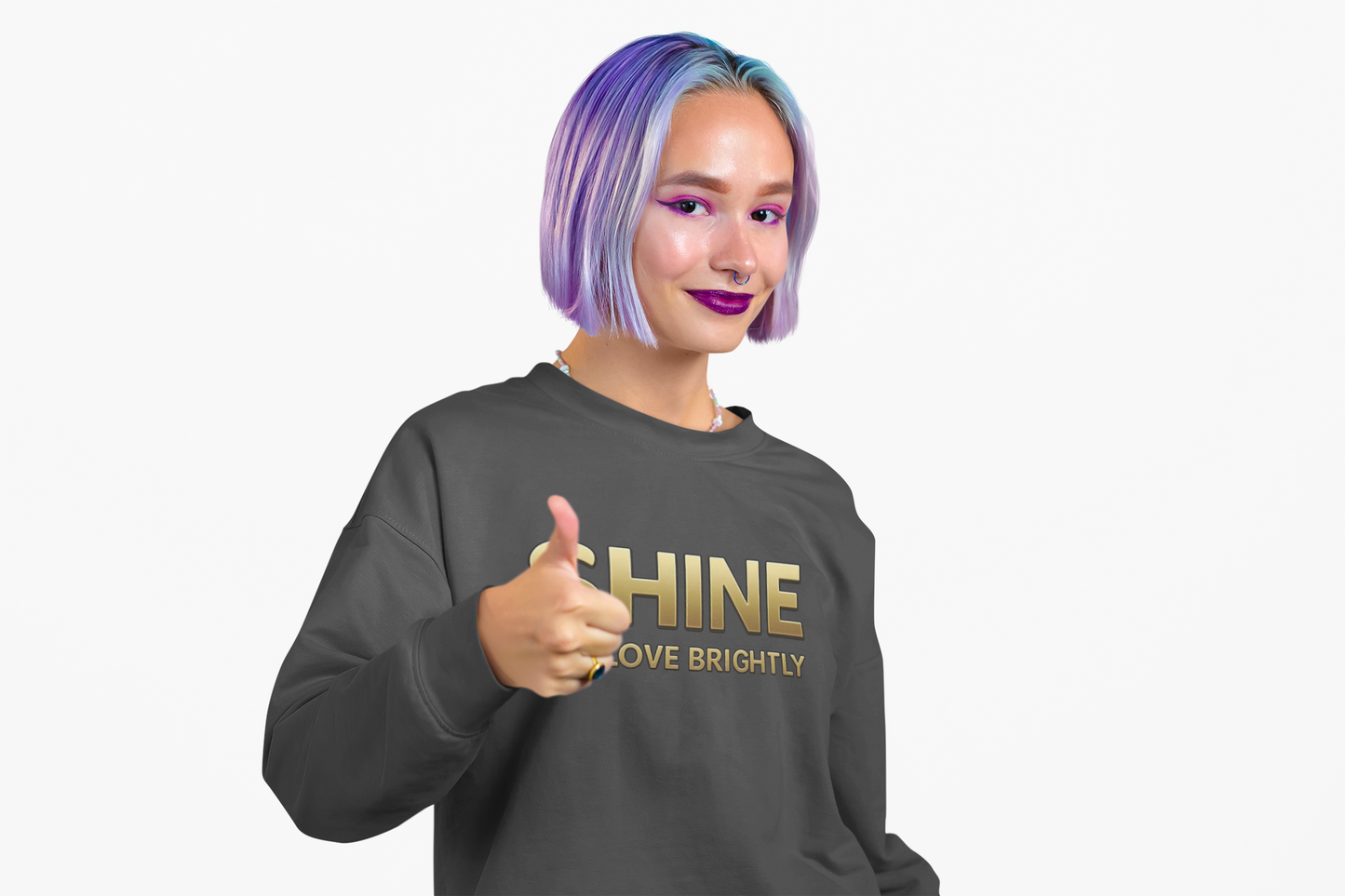 Inspirational Crewneck Sweatshirt - "Shine His Love Brightly” Edition