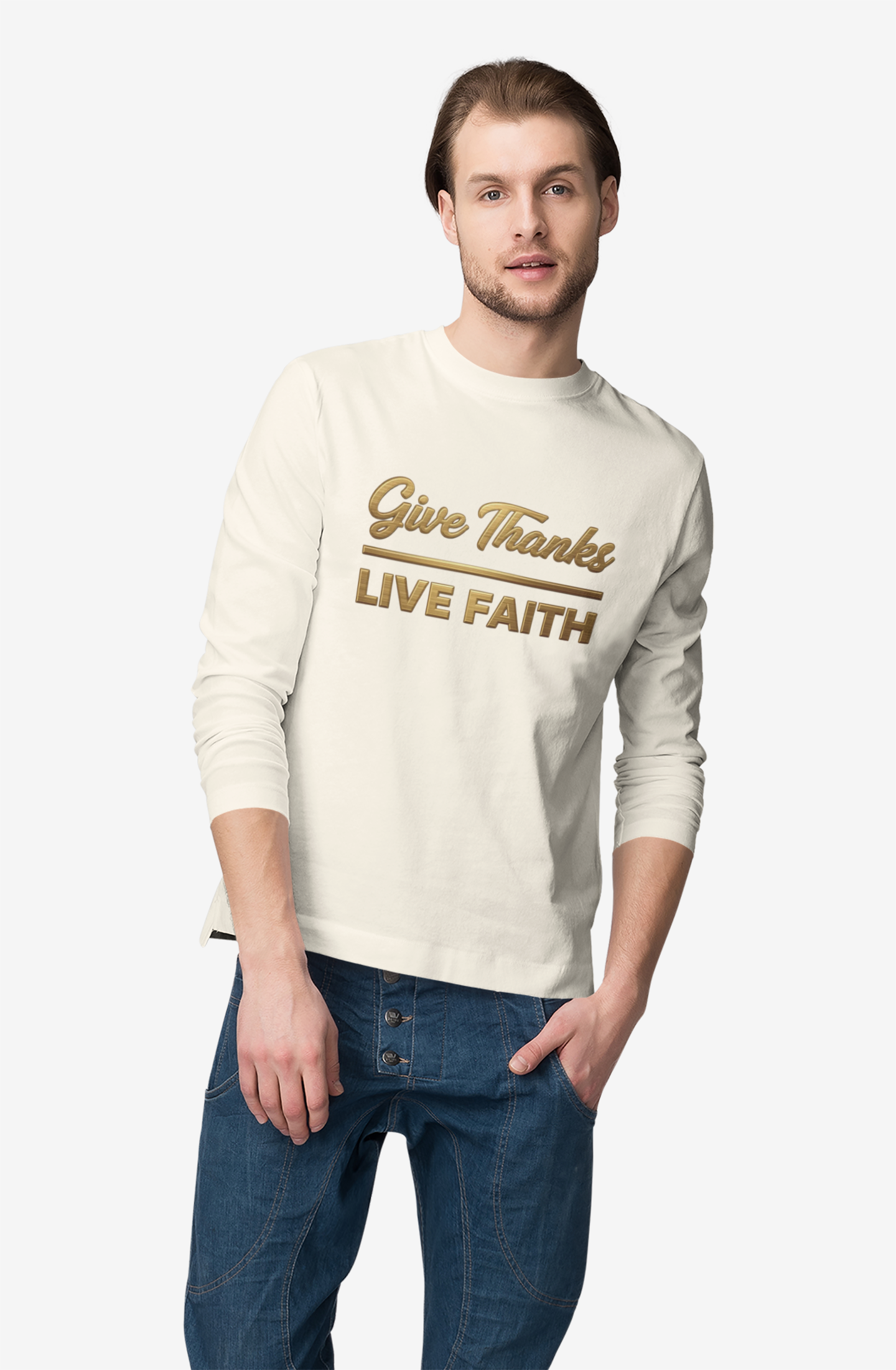 Give Thanks Live Faith Unisex Long Sleeve T-Shirt
